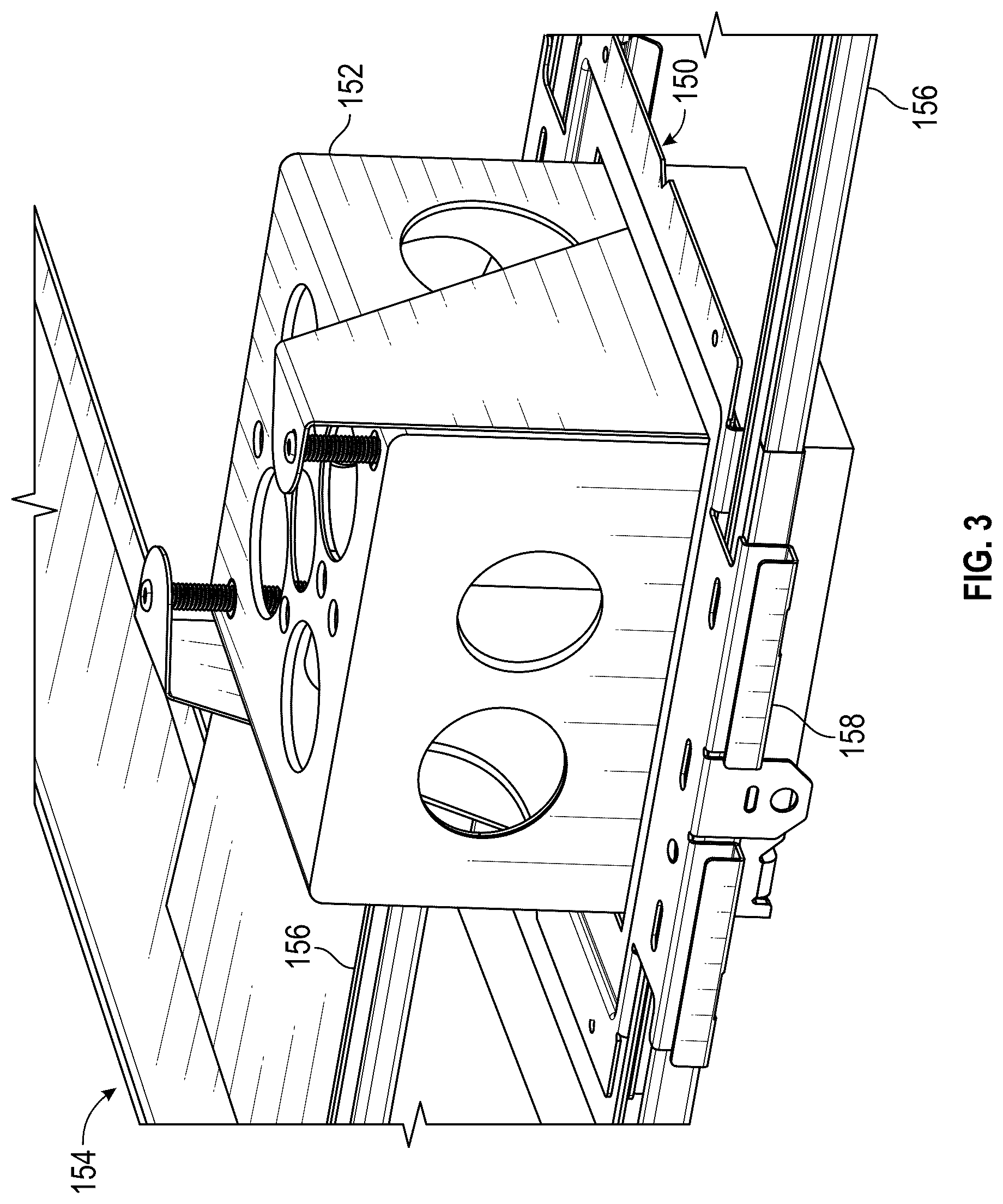 Patent US12305802 Figure 3 – Bracket for adjustable-depth mounting of electrical boxes