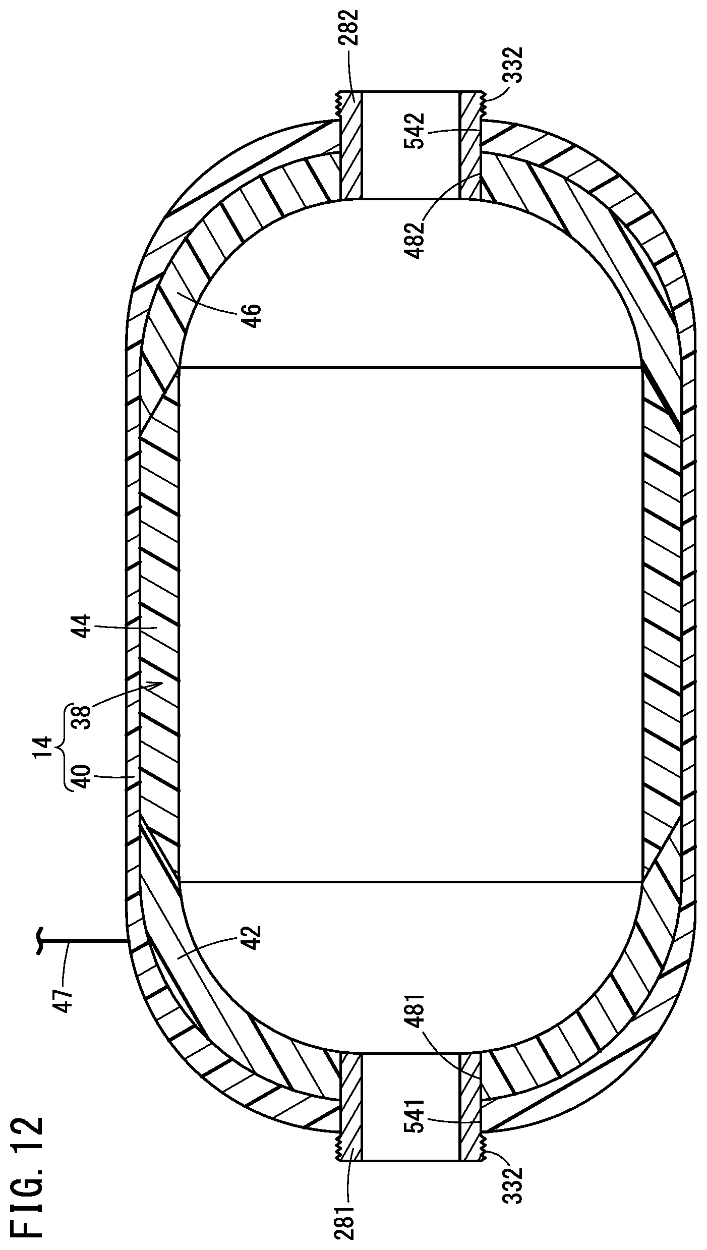 Patent US12305806 Figure 12 – High-pressure vessel and method for manufacturing same