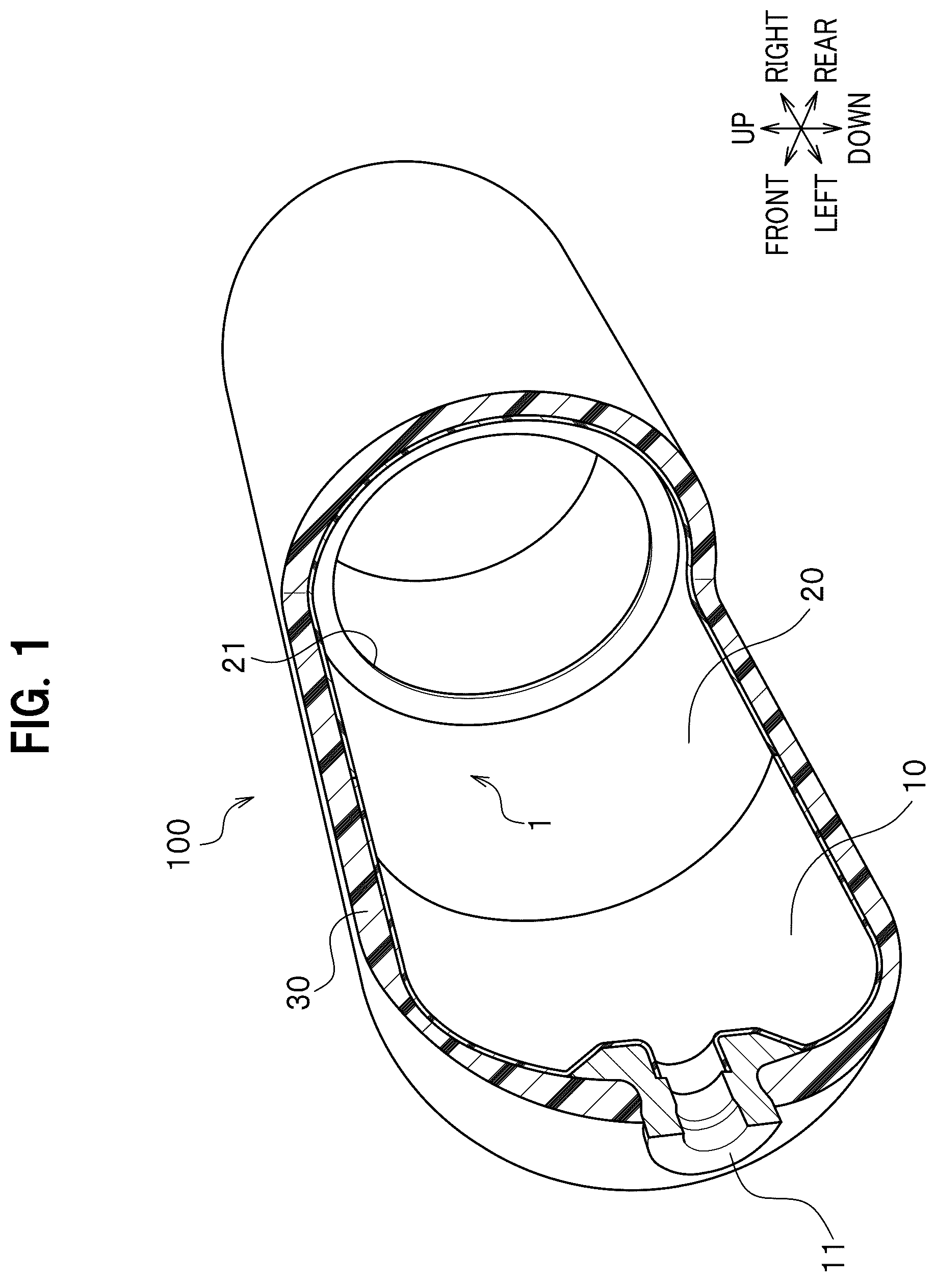Patent US12305810 Figure 1 – Pressure vessel liner and method for manufacturing pressure vessel liner