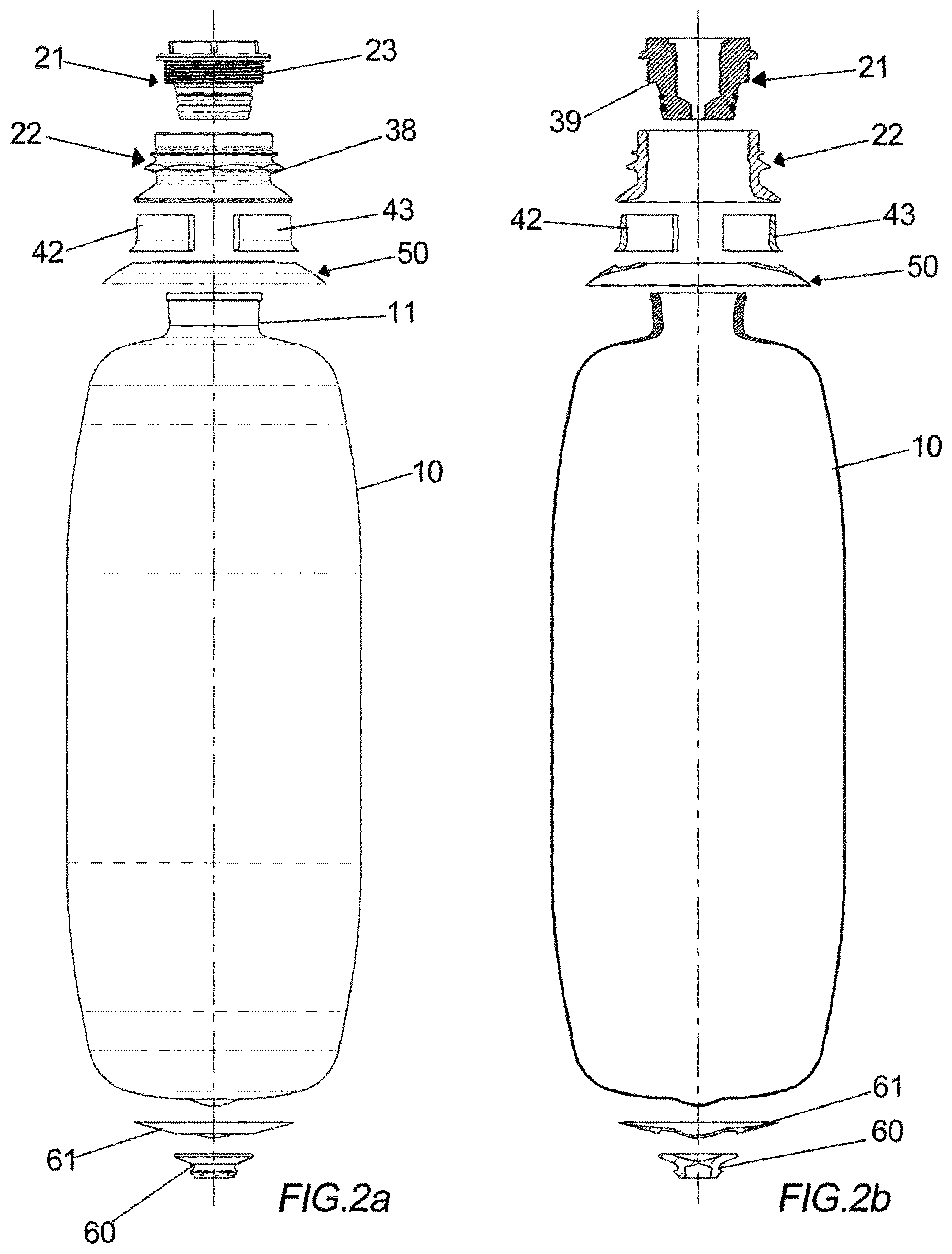 Patent US12305813 Figure 2 – High-pressure cylinder with core in plastic material and surface covering in composite material and related method of production