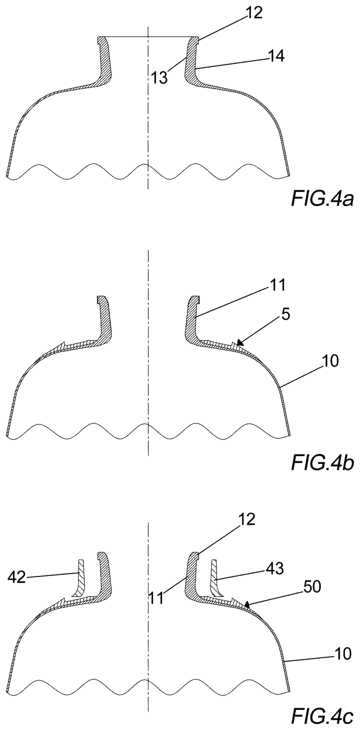 Patent US12305813 Figure 4 – High-pressure cylinder with core in plastic material and surface covering in composite material and related method of production
