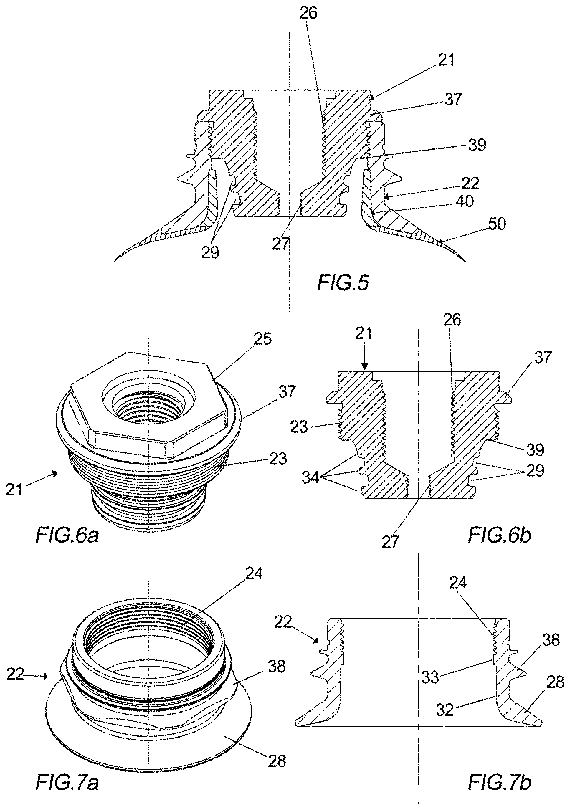 Patent US12305813 Figure 6 – High-pressure cylinder with core in plastic material and surface covering in composite material and related method of production