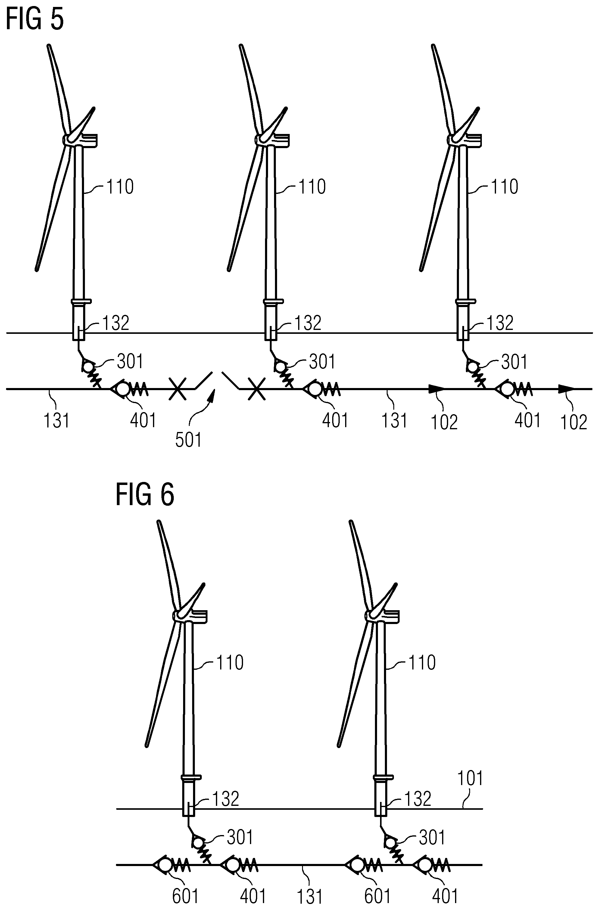 Patent US12305815 Figure 3 – Wind park with pressure-controlled pipeline system