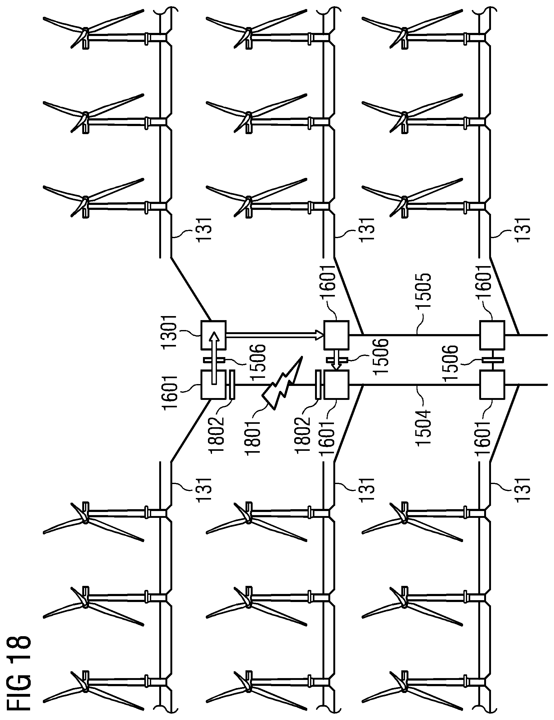 Patent US12305815 Figure 13 – Wind park with pressure-controlled pipeline system