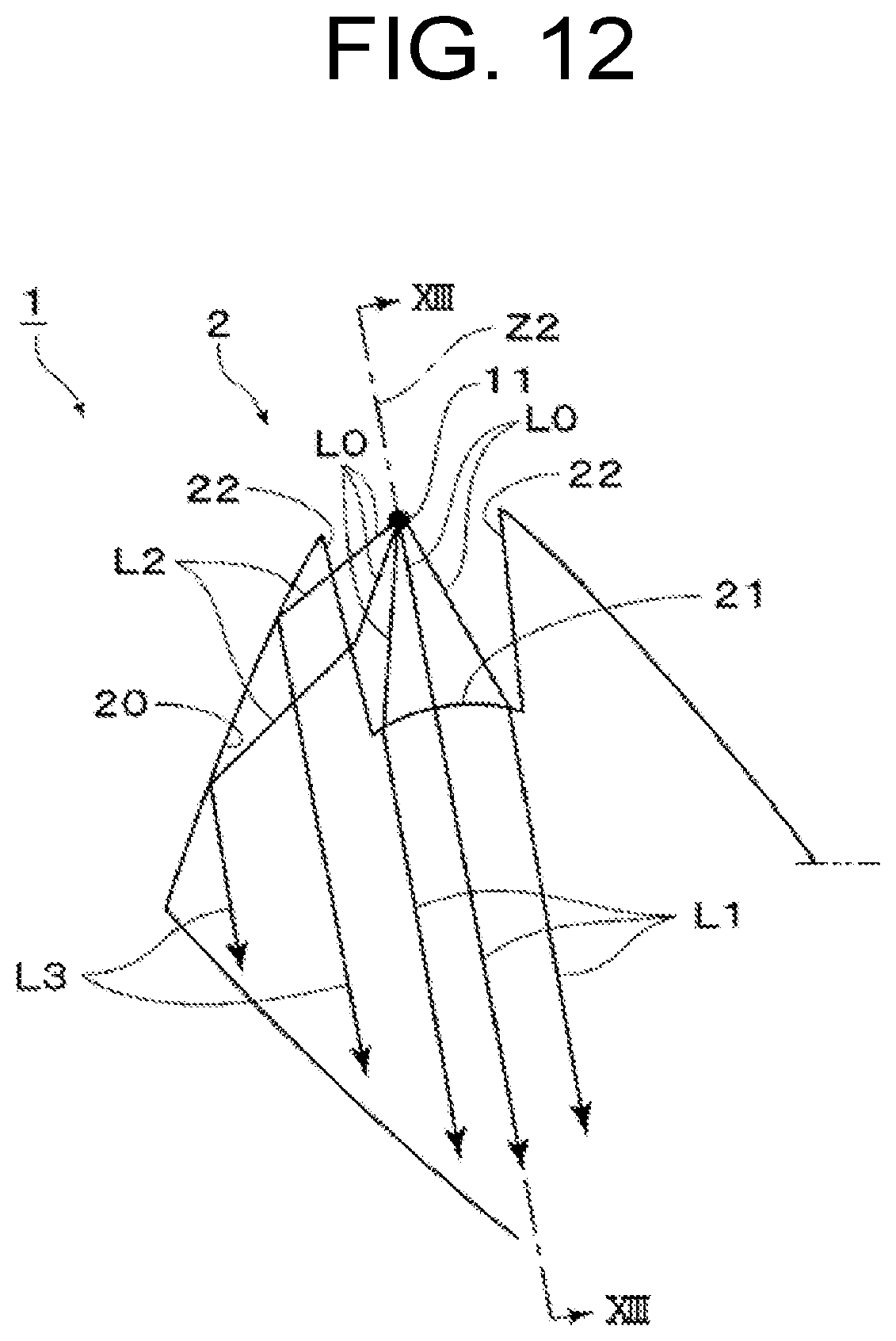 Patent US12305823 Figure 8 – Vehicle lighting appliance lens, vehicle lighting appliance unit, and vehicle lighting appliance device