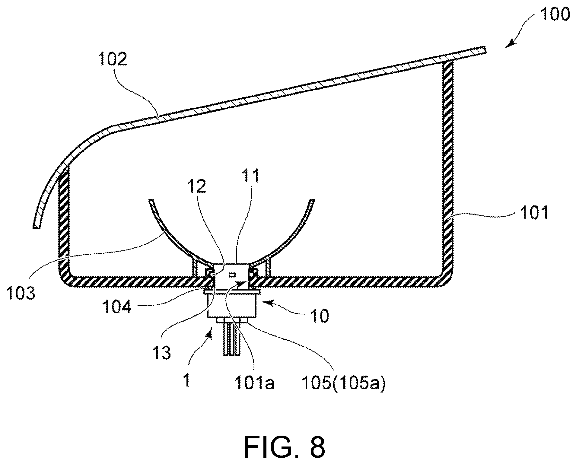 Patent US12305827 Figure 6 – Vehicle lighting device, vehicle lamp, and method for manufacturing vehicle lighting device