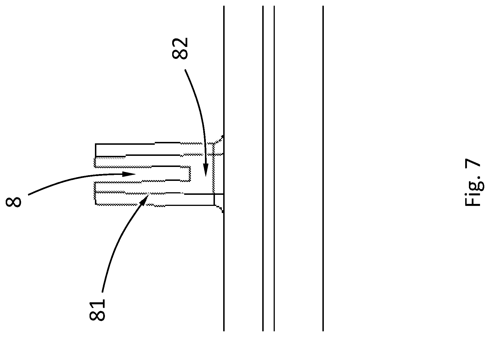 Patent US12305831 Figure 7 – Lighting fixture with threadless fit