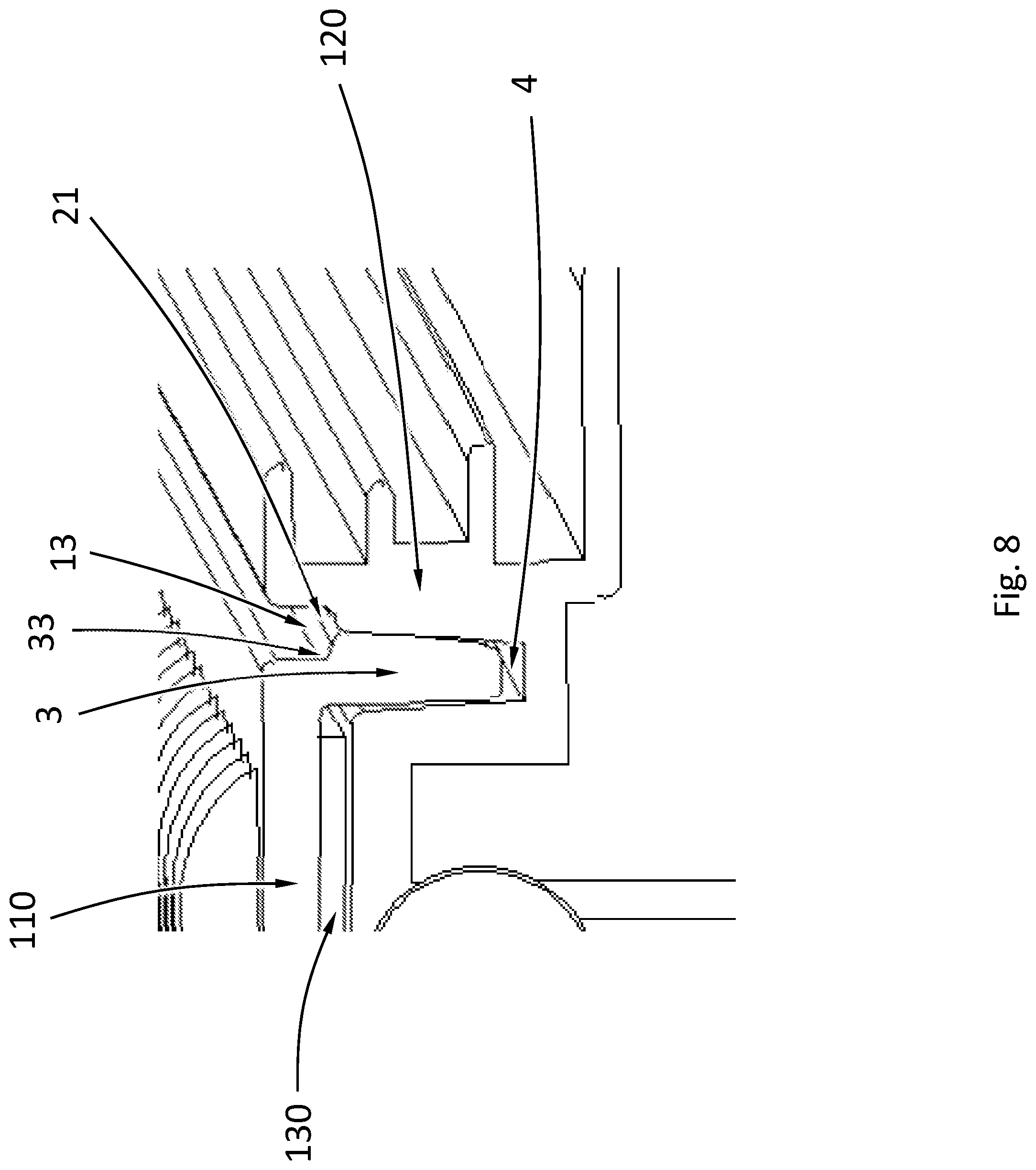 Patent US12305831 Figure 8 – Lighting fixture with threadless fit