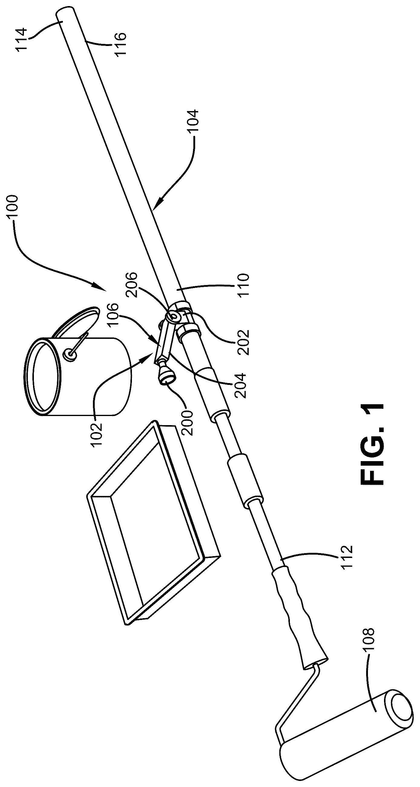 Patent US12305832 — Paint roller pole attachable light device — Figure 1