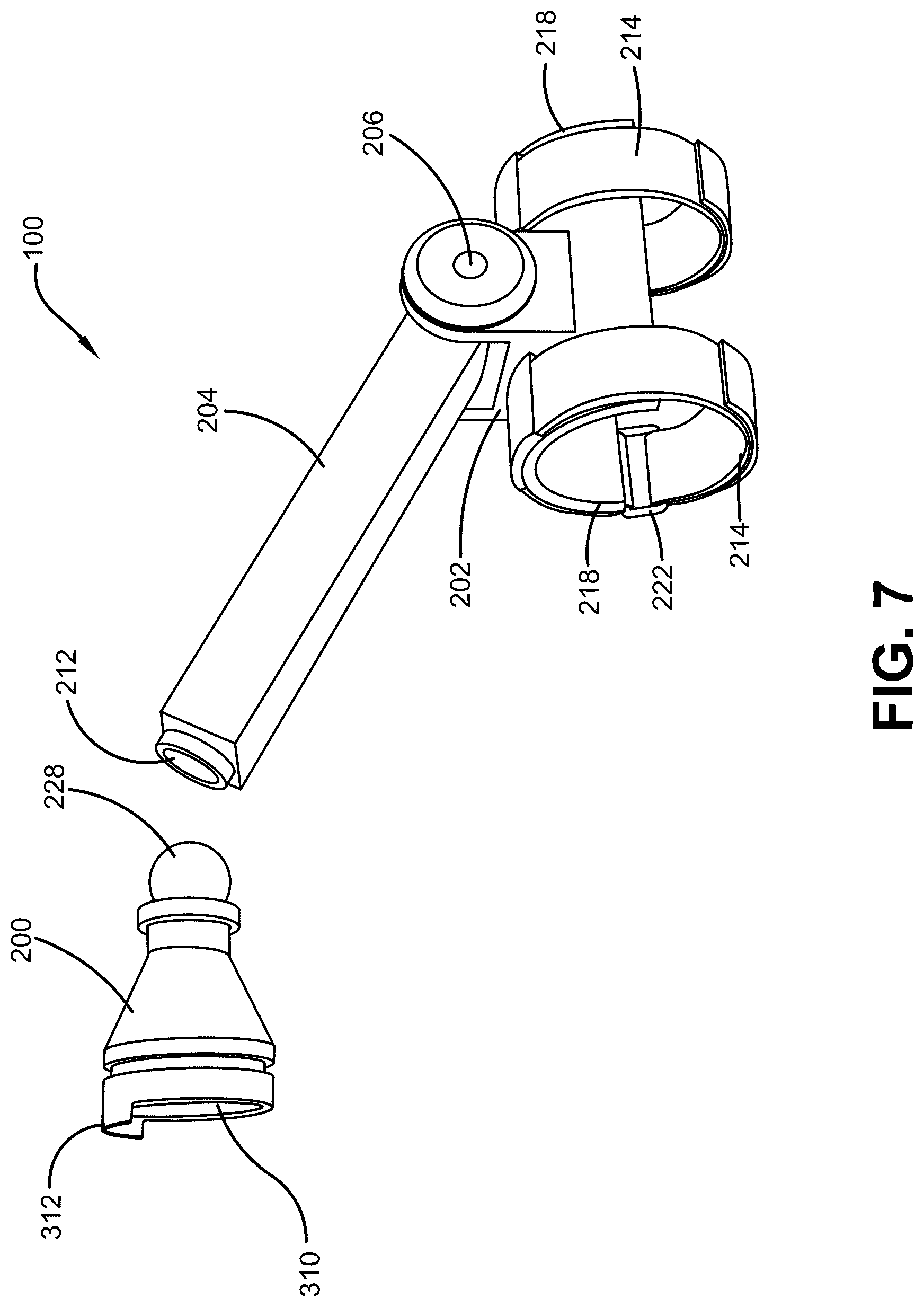 Patent US12305832 Figure 7 – Paint roller pole attachable light device