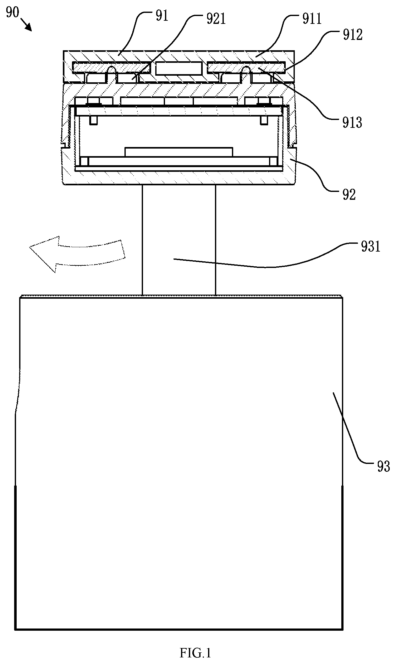 Patent US12305834 Figure 1 – Magnetic connection structure and lighting apparatus