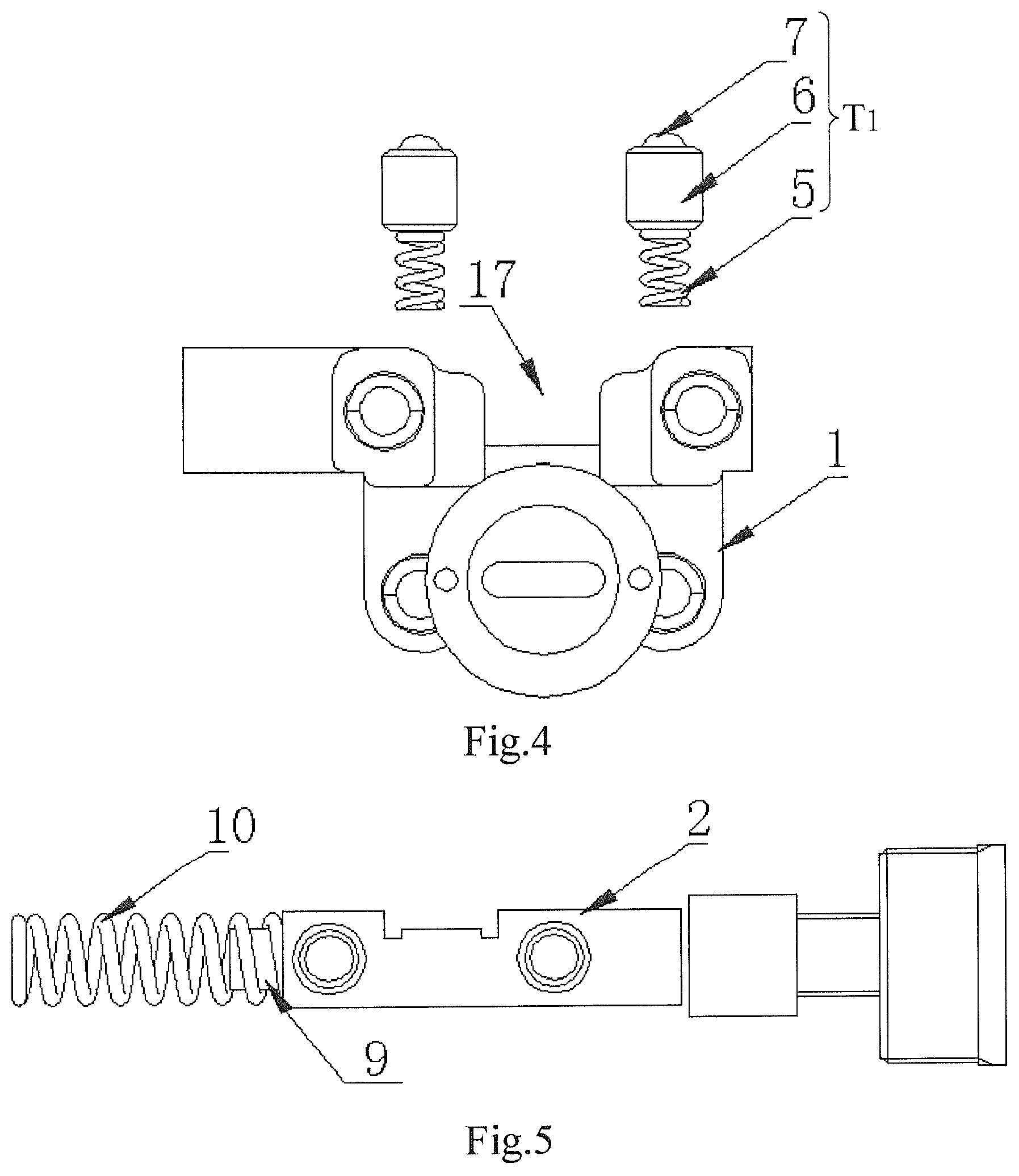 Patent US12305837 Figure 3 – LED mounting base, adjustment mechanism with LED mounting base and red dot sighting device with adjustment mechanism