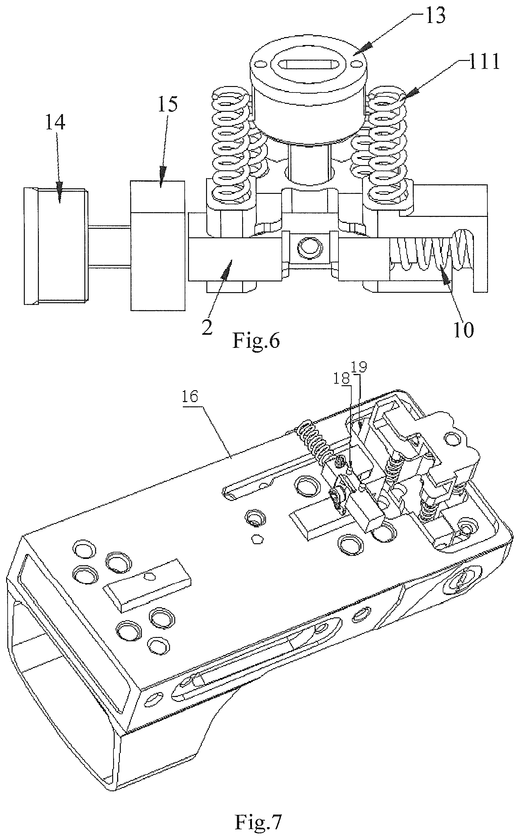 Patent US12305837 Figure 4 – LED mounting base, adjustment mechanism with LED mounting base and red dot sighting device with adjustment mechanism