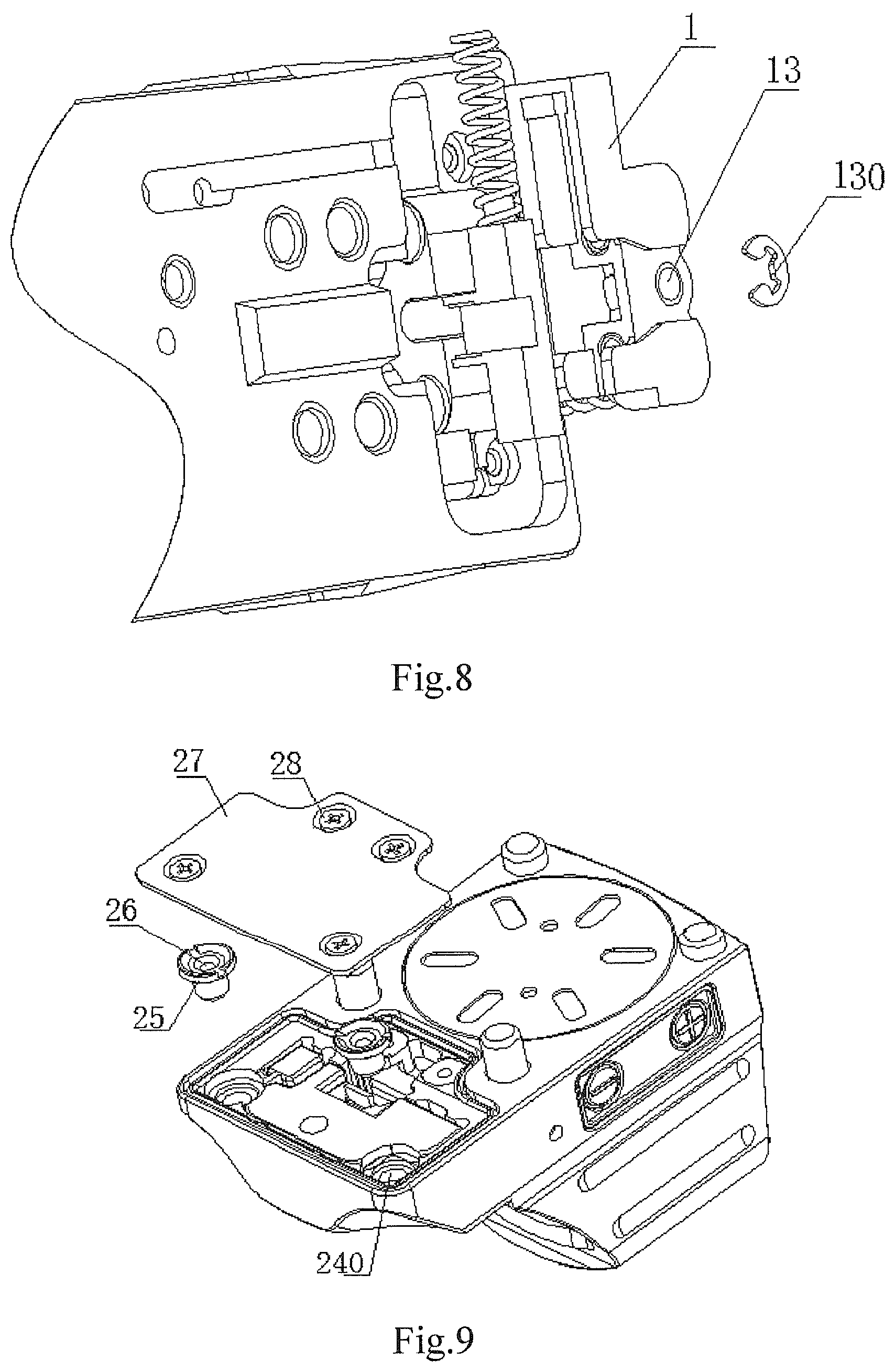 Patent US12305837 Figure 5 – LED mounting base, adjustment mechanism with LED mounting base and red dot sighting device with adjustment mechanism
