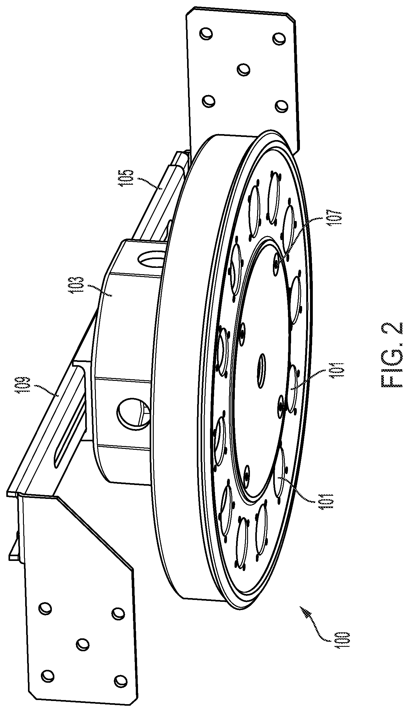 Patent US12305847 Figure 2 – Combination speaker and lighting fixture or other electrical element