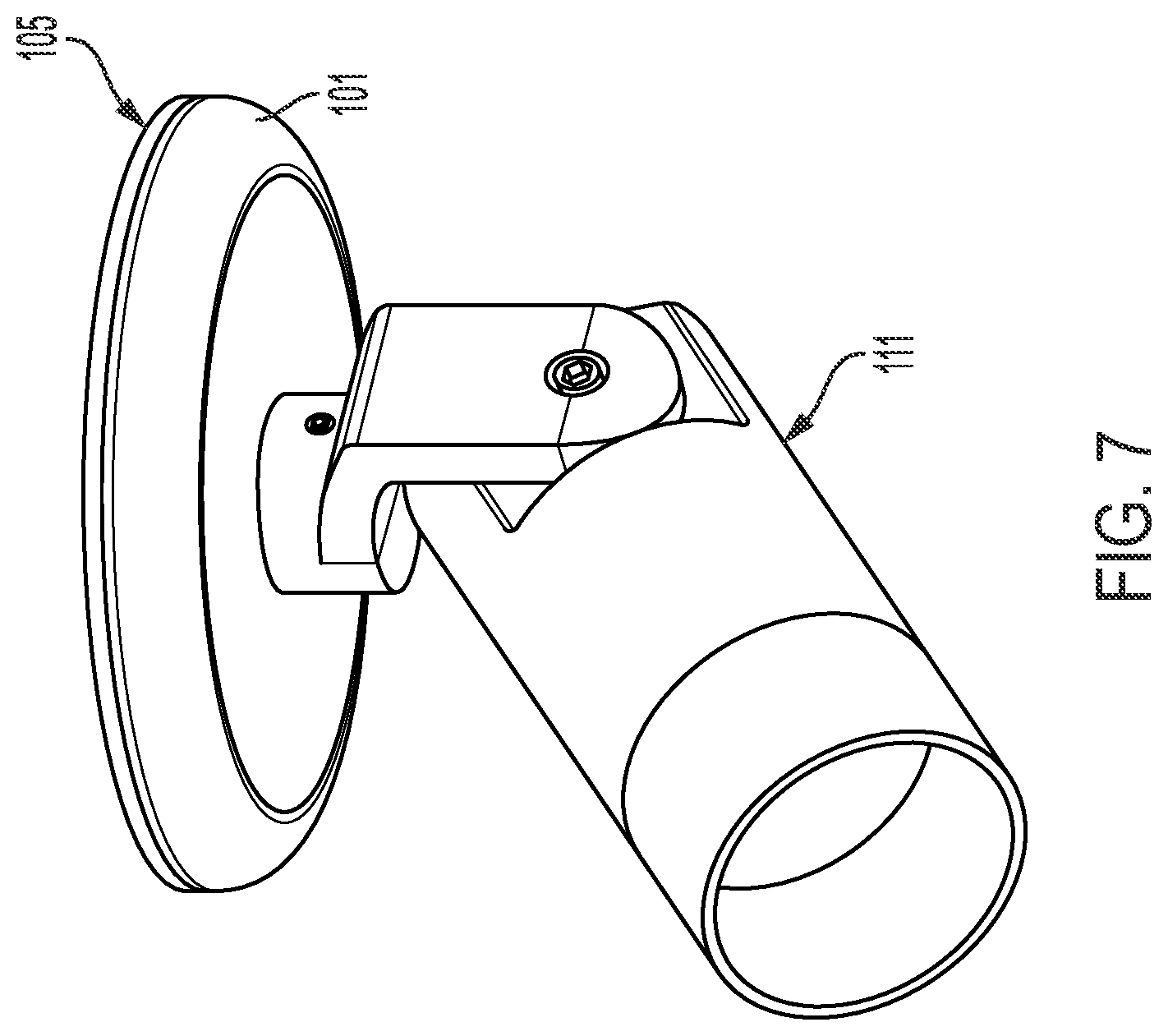 Patent US12305847 Figure 7 – Combination speaker and lighting fixture or other electrical element