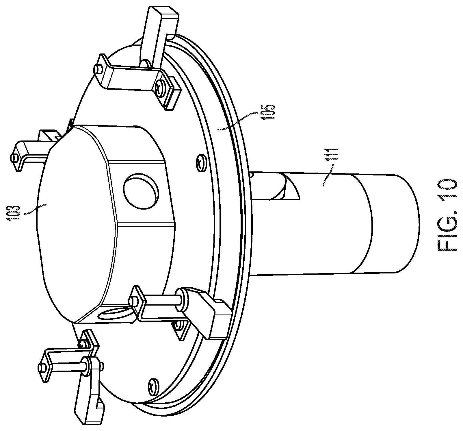 Patent US12305847 Figure 10 – Combination speaker and lighting fixture or other electrical element