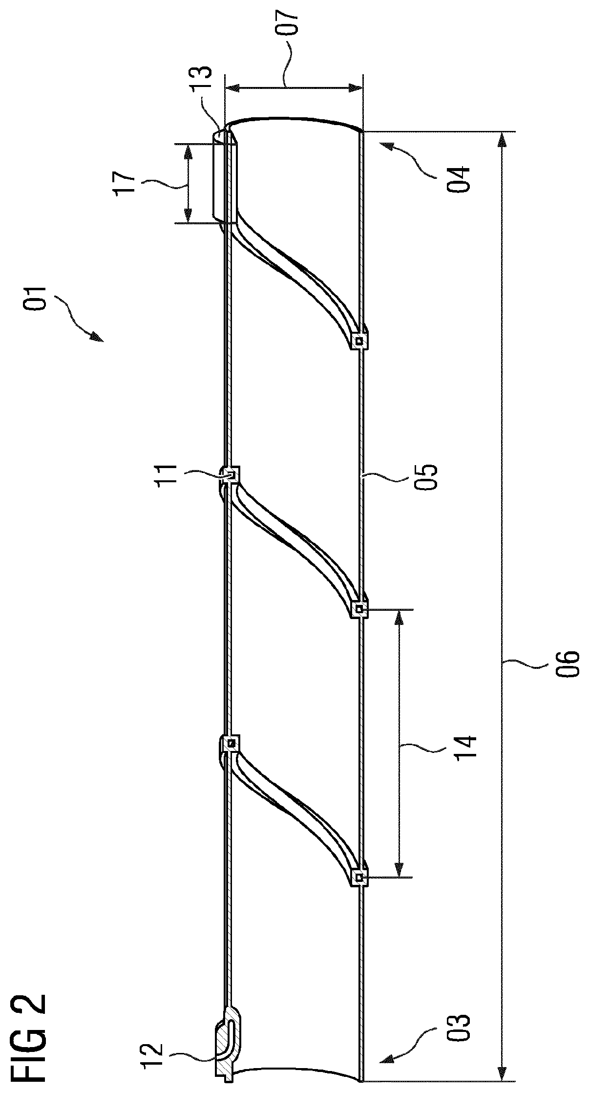 Patent US12305851 Figure 2 – Burner supply tube with fuel channel