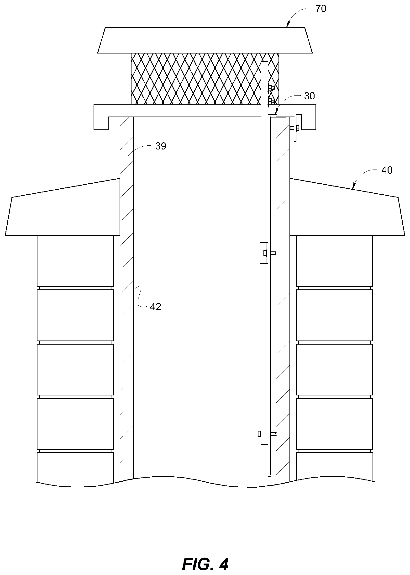 Patent US12305854 Figure 4 – Chimney flue heater