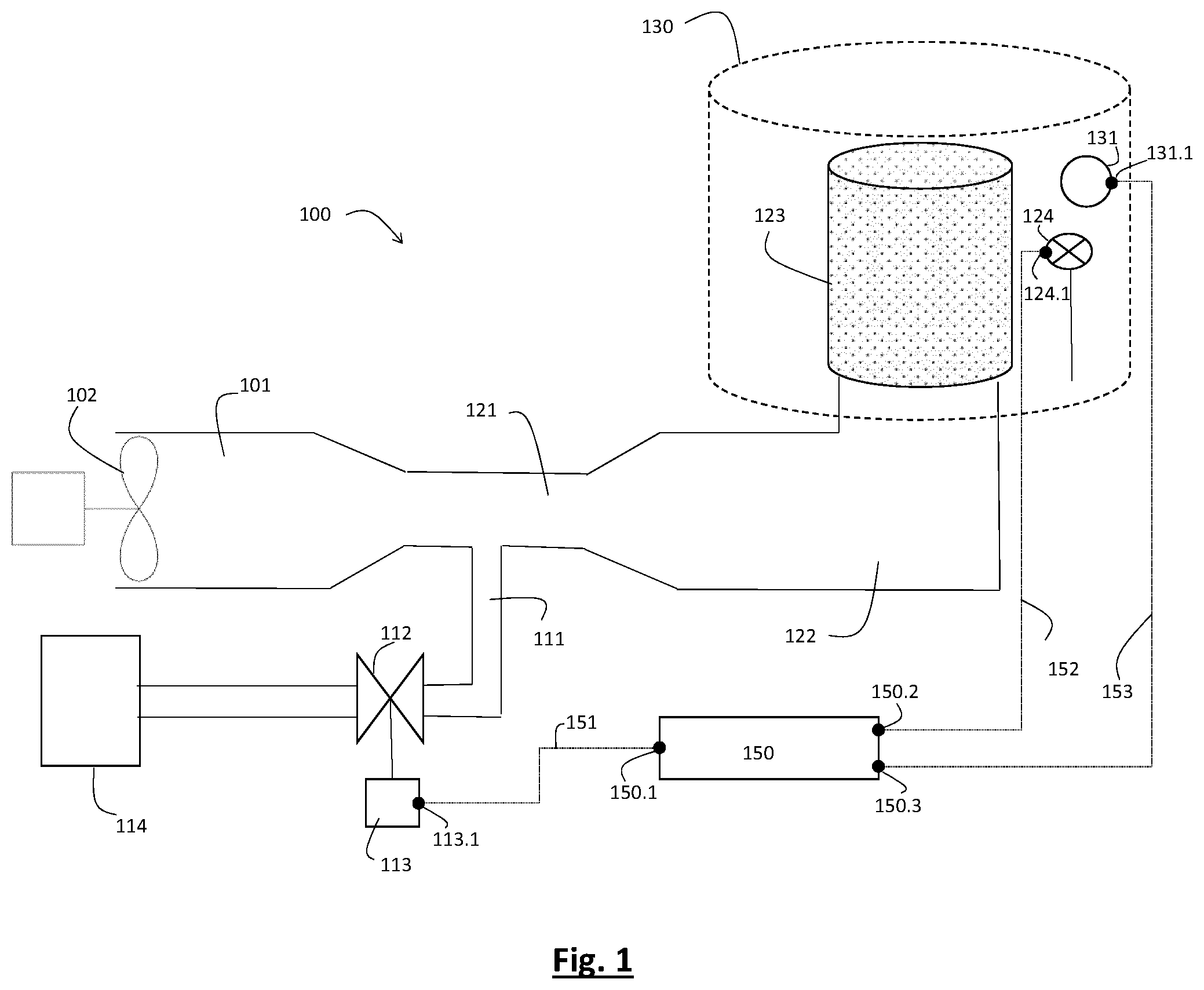 Patent US12305856 Figure 1 – Surface stabilized fully premixed gas premix burner for burning hydrogen gas, and method for starting such burner