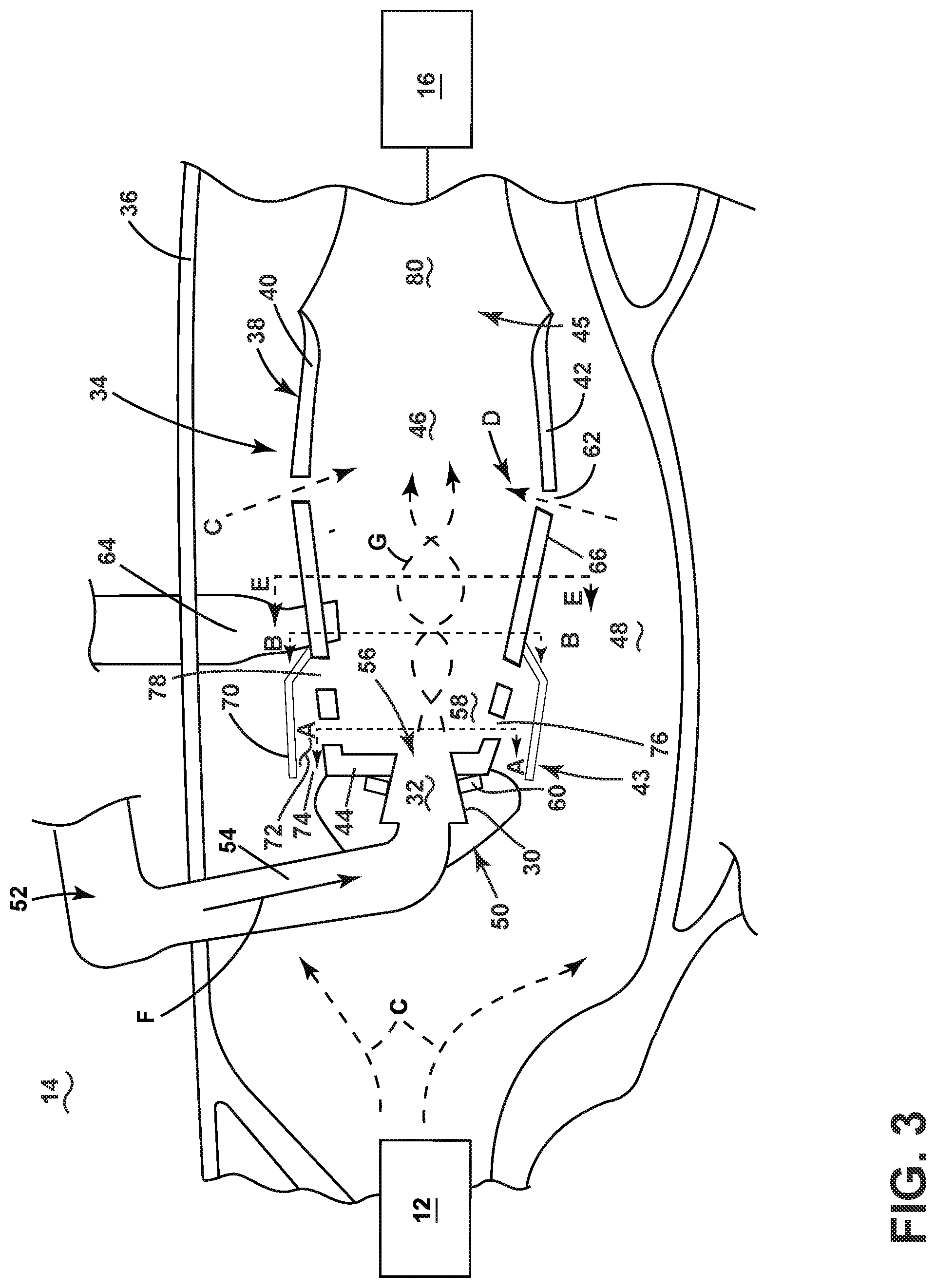 Patent US12305861 Figure 3 – Combustor with baffle