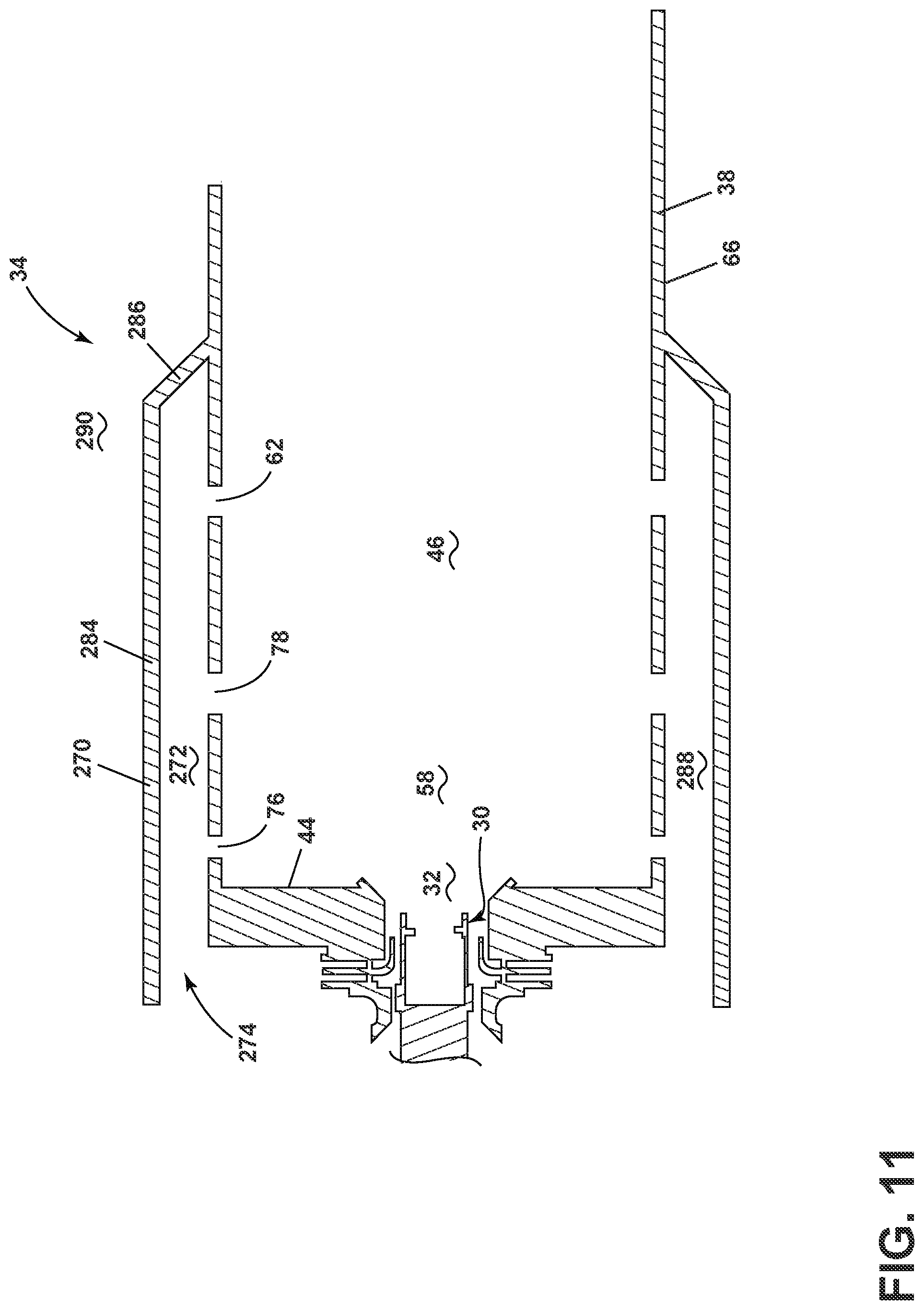Patent US12305861 Figure 7 – Combustor with baffle