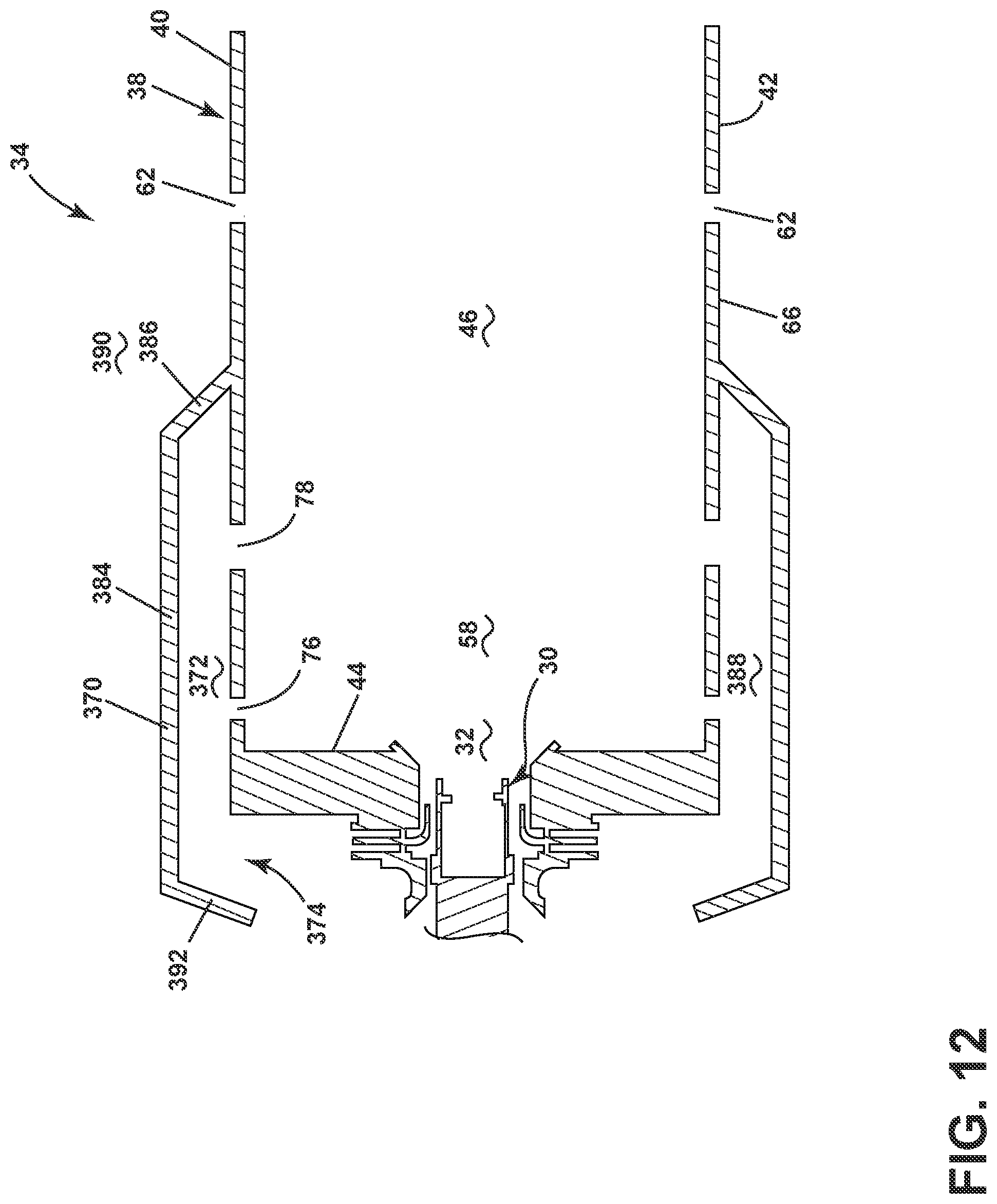 Patent US12305861 Figure 8 – Combustor with baffle