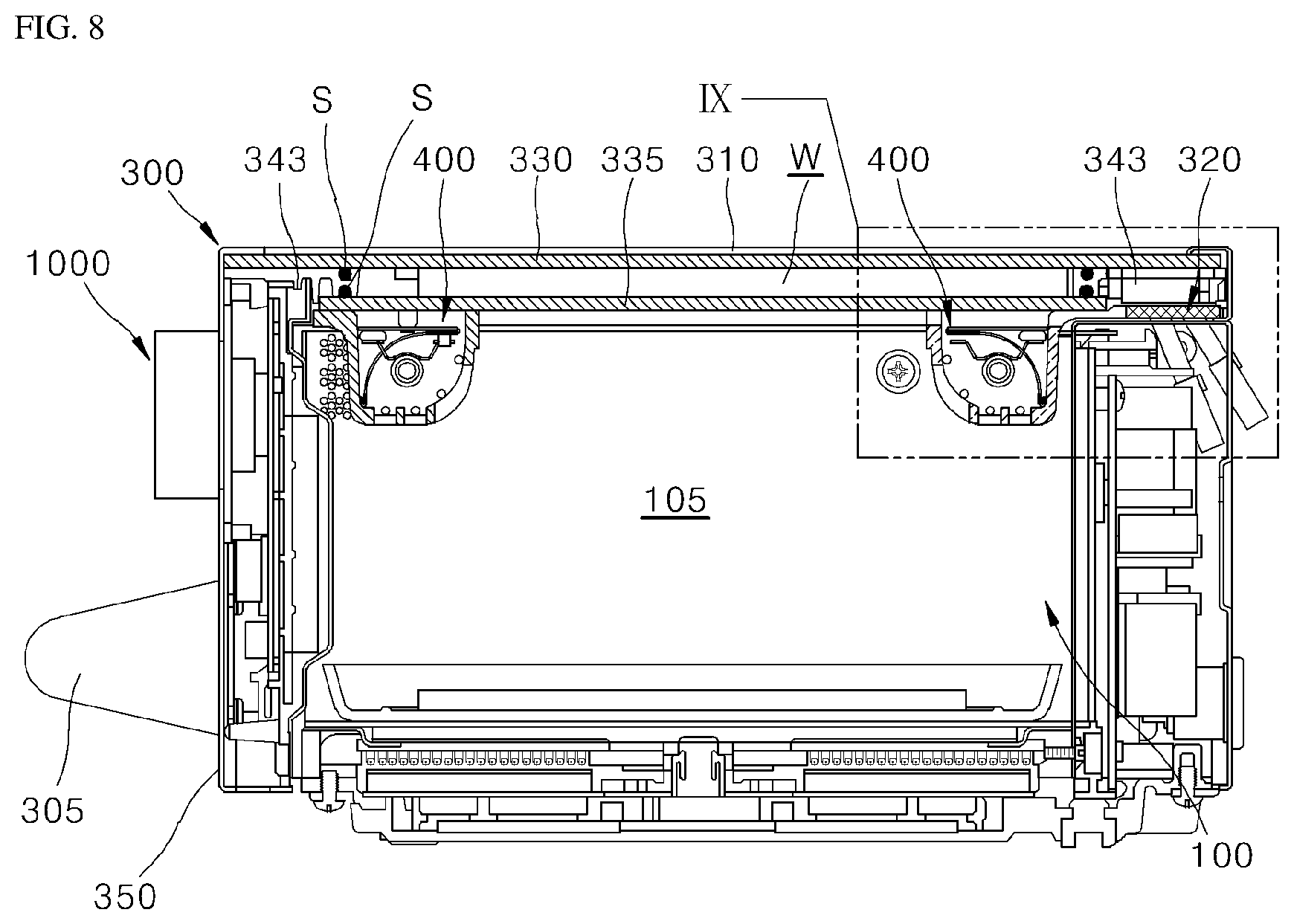 Patent US12305862 Figure 8 – Cooking appliance