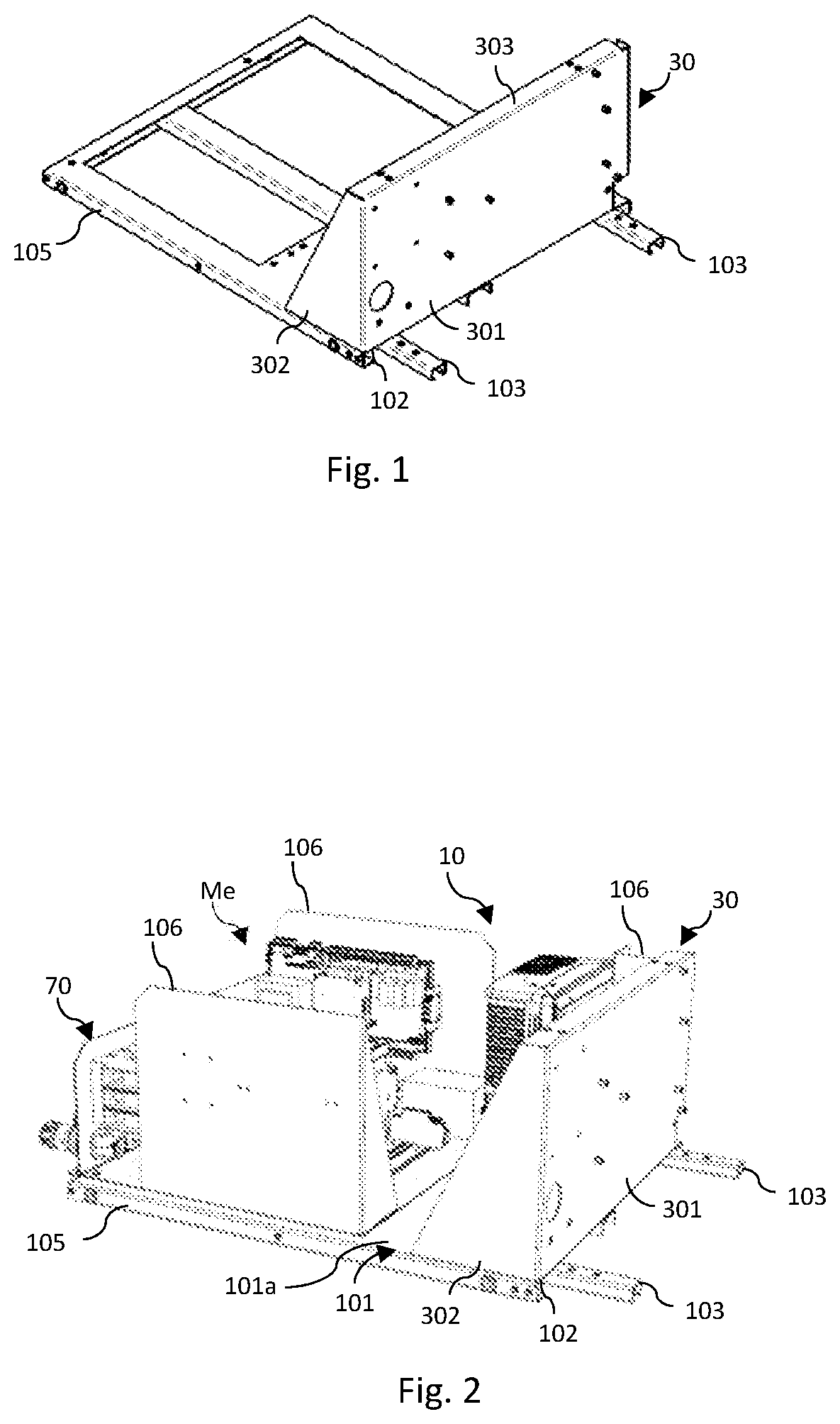 Patent US12305866 Figure 1 – Support assembly for a motocondensing unit