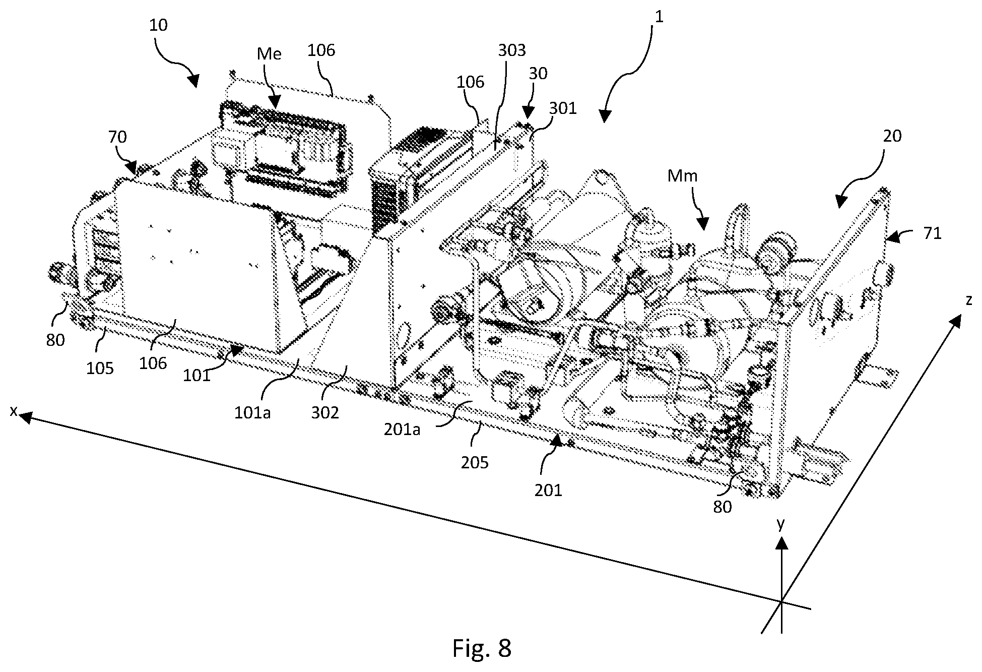 Patent US12305866 Figure 5 – Support assembly for a motocondensing unit