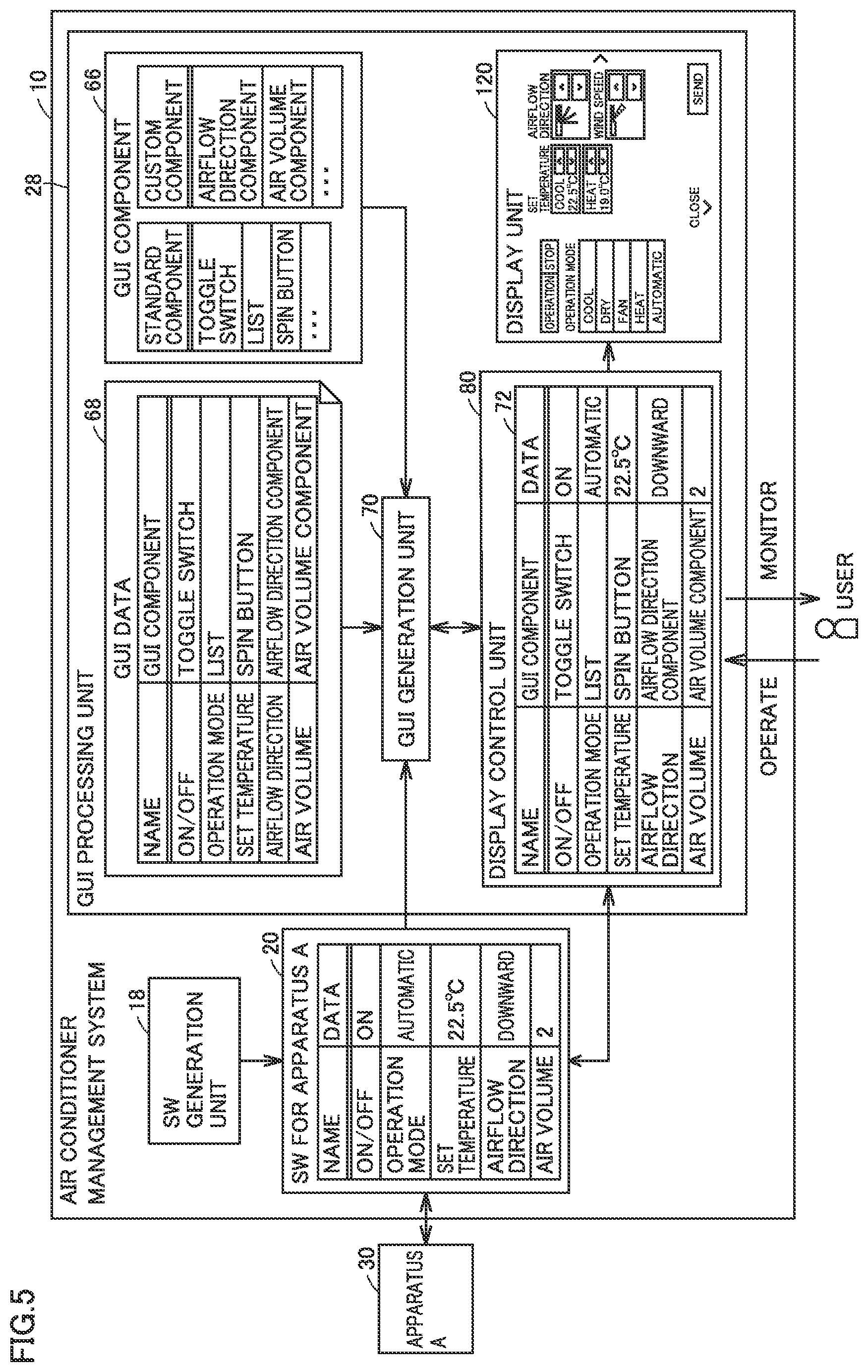 Patent US12305869 Figure 5 – Apparatus management device and software generation method