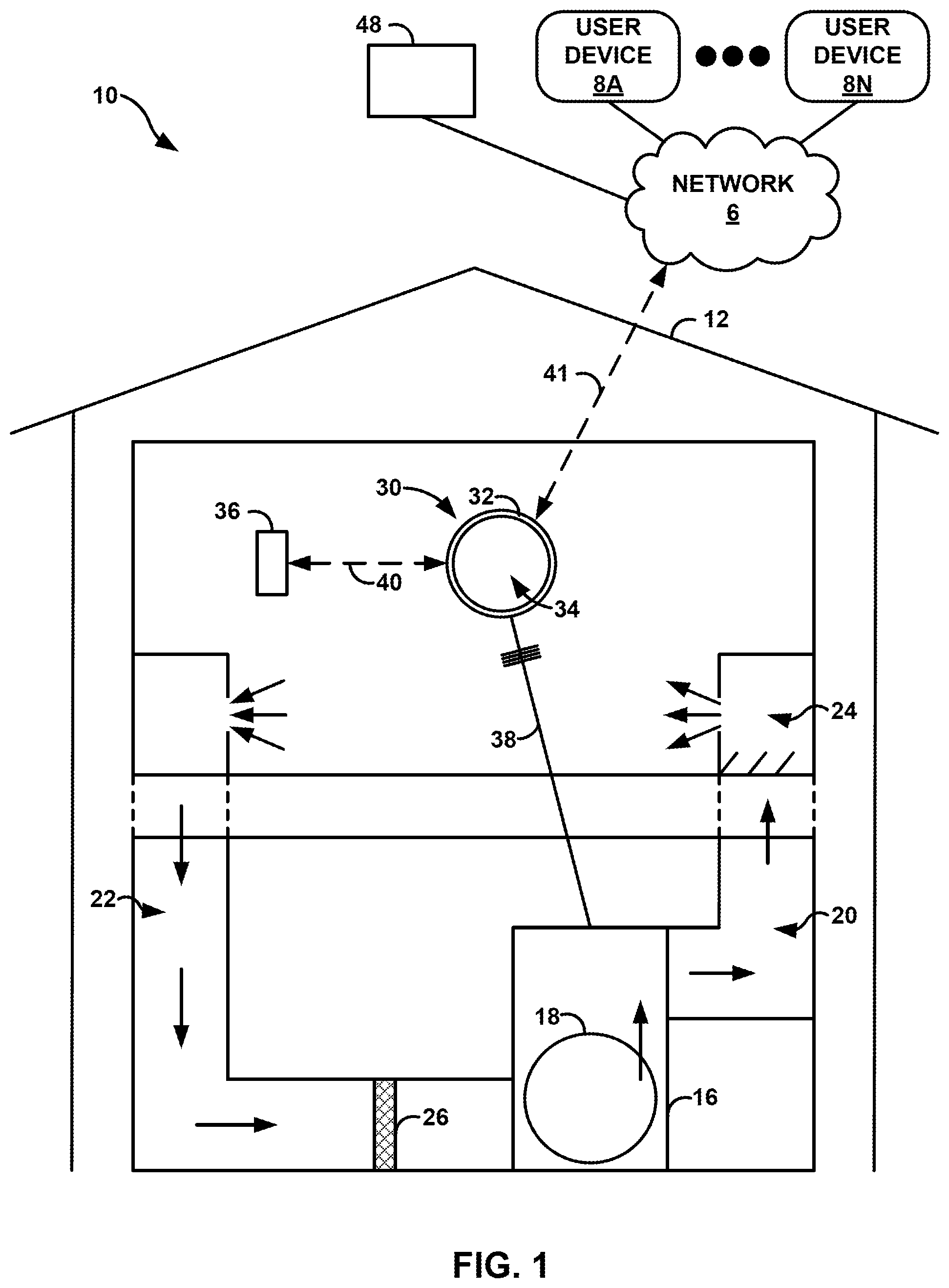 Patent US12305871 Figure 1 – HVAC controller including LEDs for illuminating a display