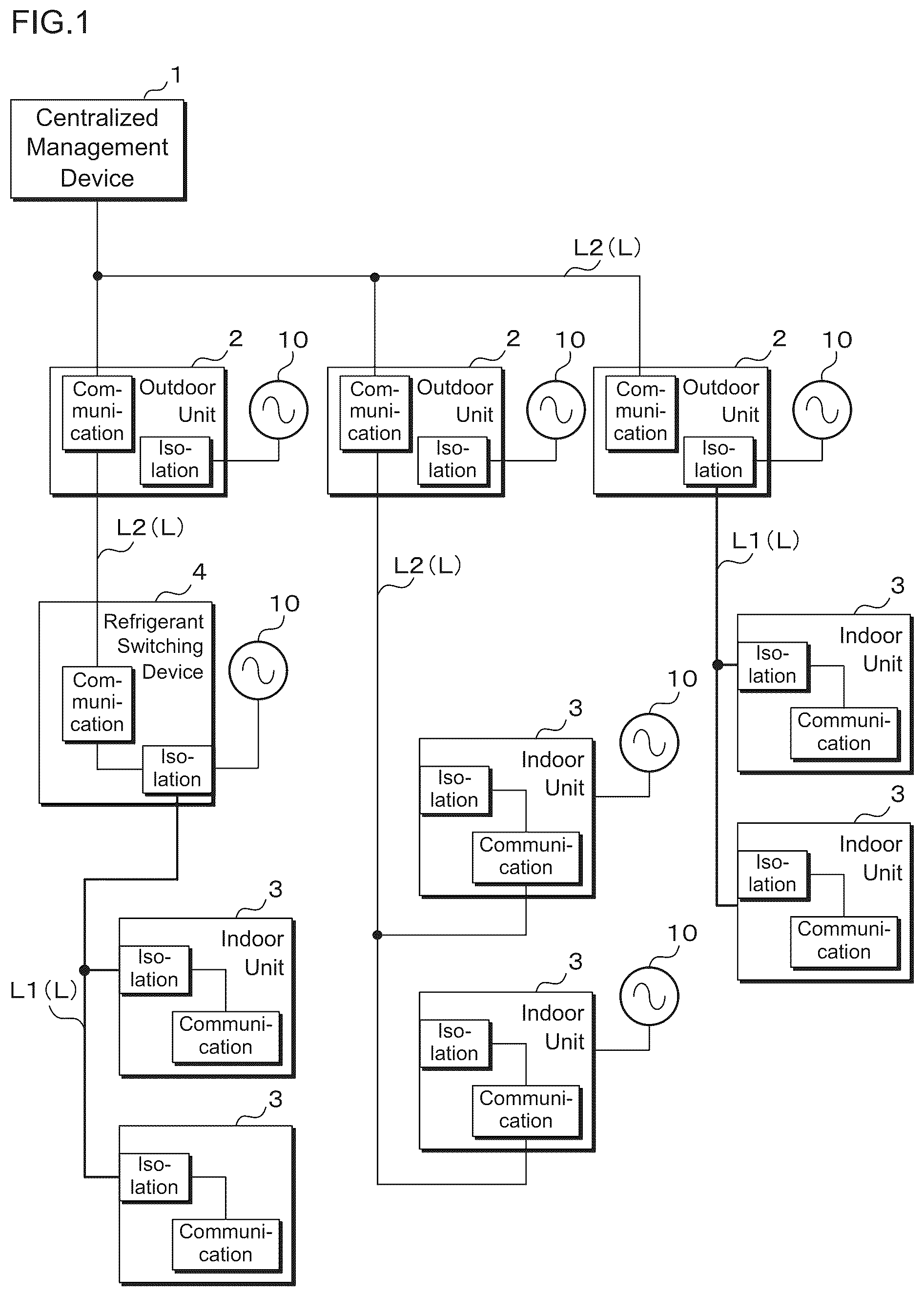 Patent US12305877 Figure 1 – Air conditioning-related equipment and air conditioning system
