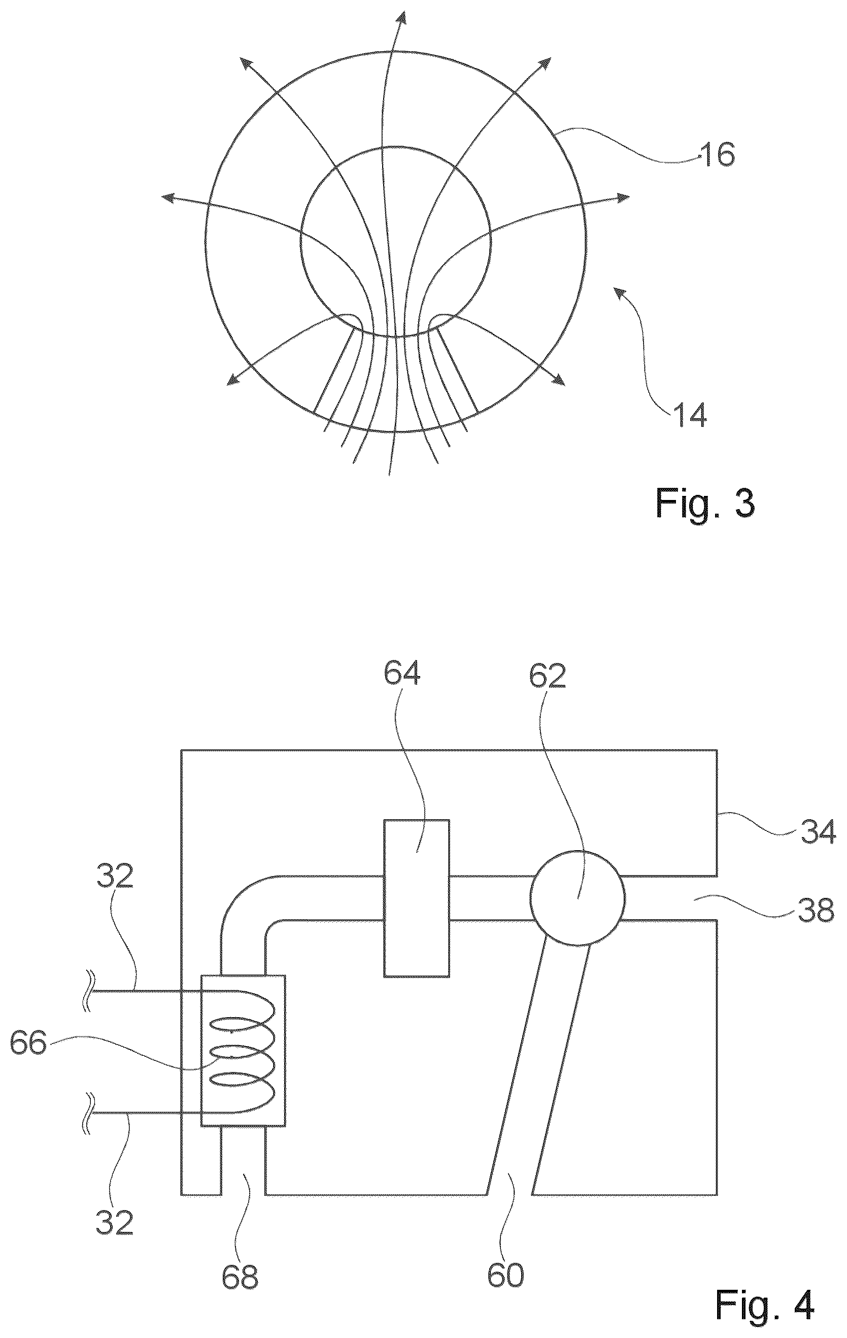 Patent US12305878 Figure 3 – System for air conditioning the interior of a building that guides exhaust air into a fluid reservoir via a heat exchanger
