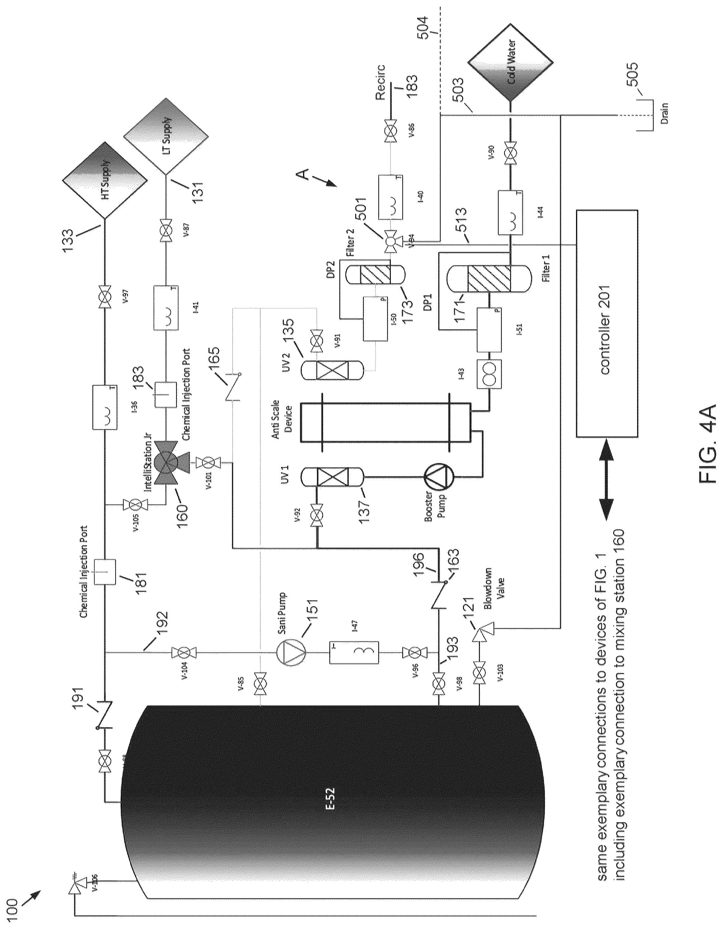 Patent US12305885 Figure 4 – Compact water heating and treatment system