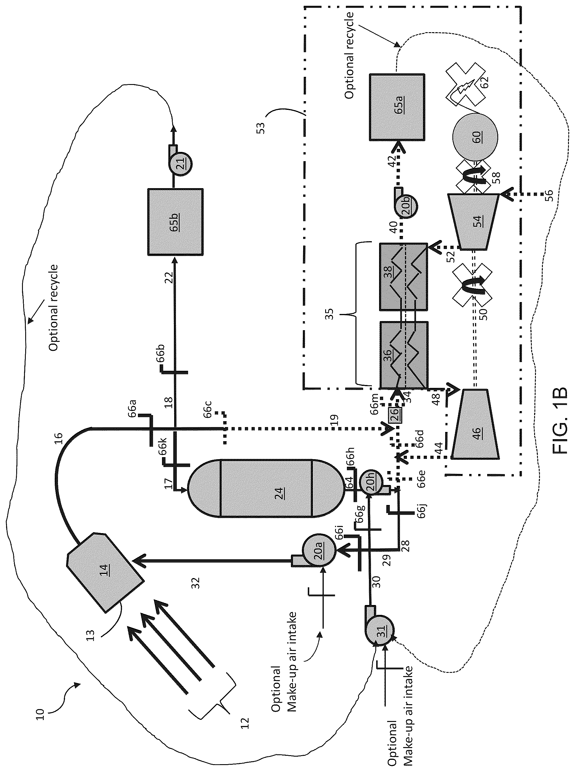 Patent US12305888 Figure 2 – Concentrated solar energy collection, thermal storage, and power generation systems and methods with optional supplemental fuel production