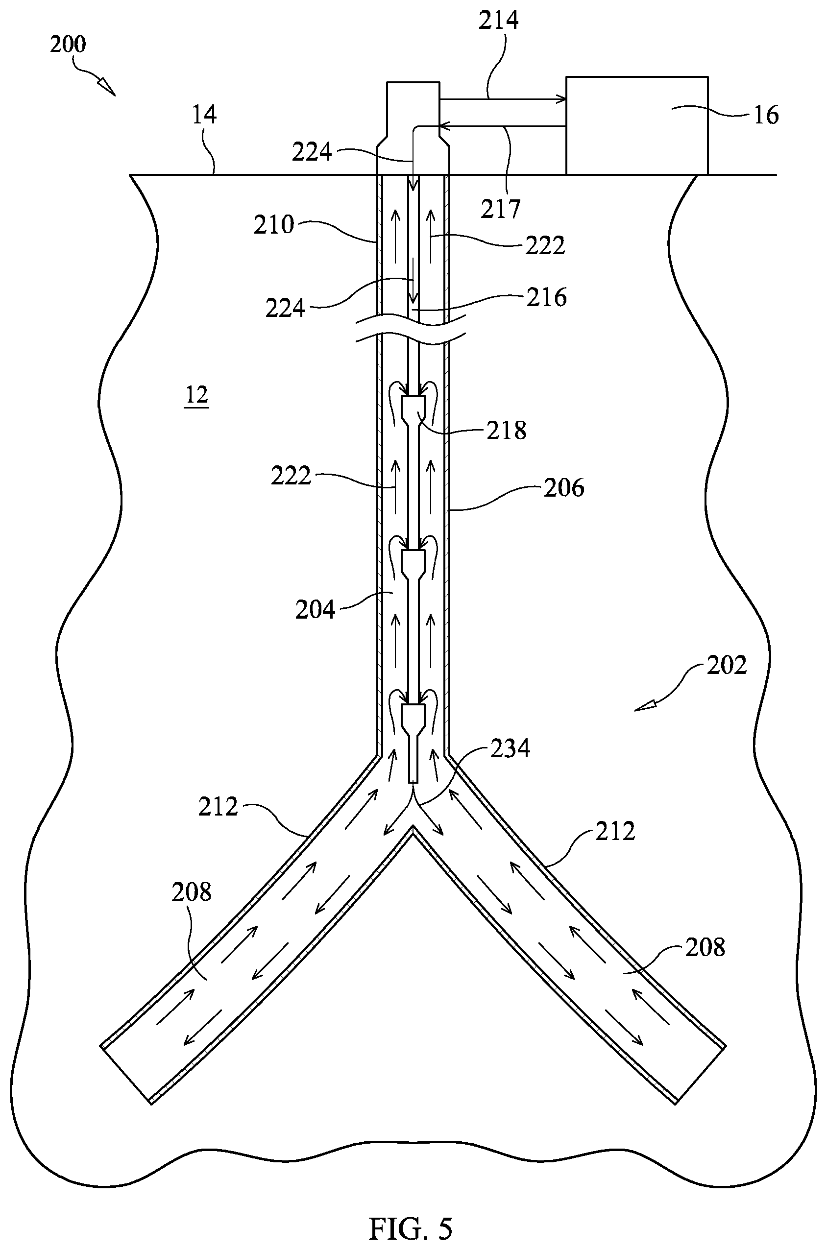 Patent US12305892 Figure 5 – Thermosiphon geothermal energy recovery systems and methods