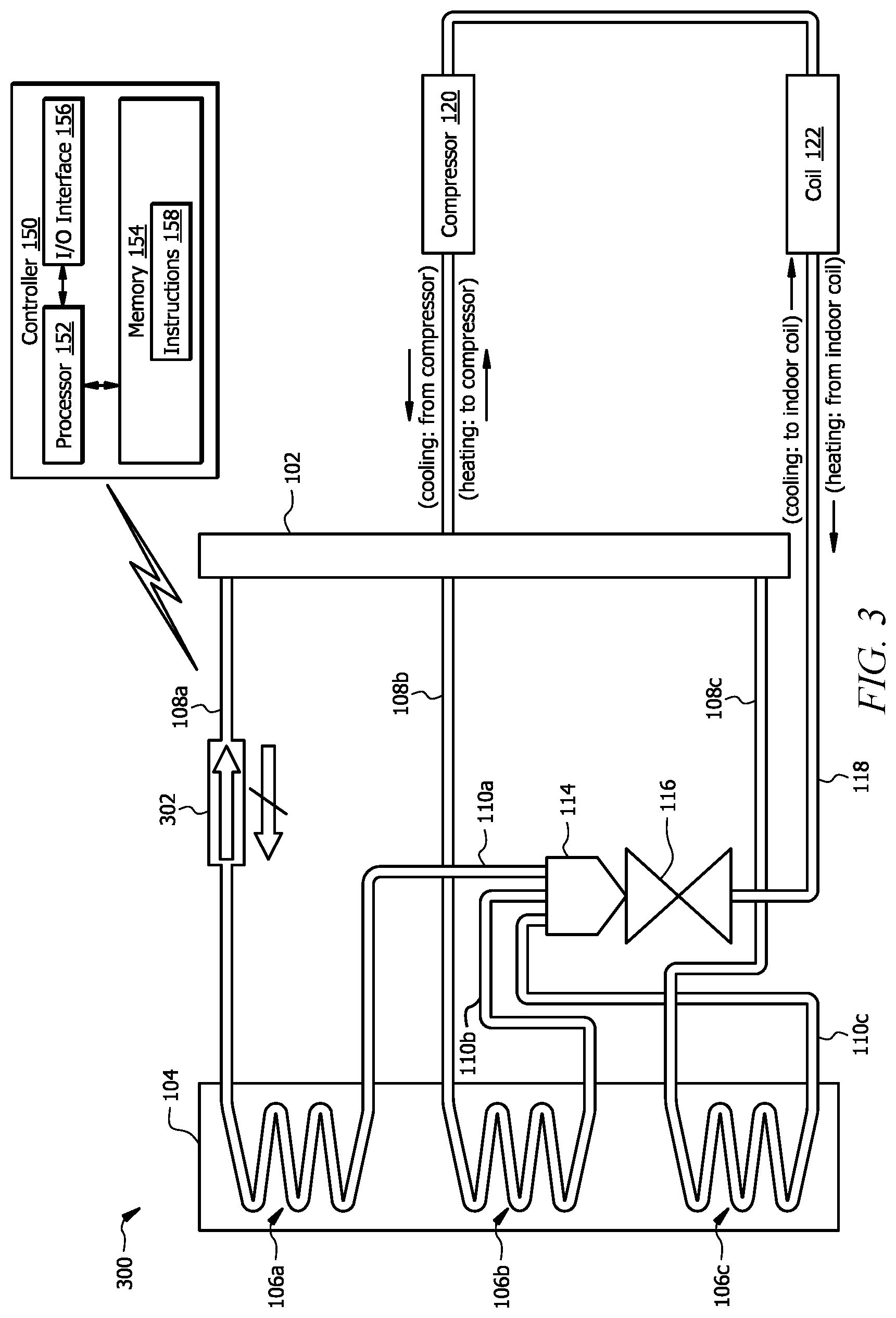 Patent US12305900 Figure 3 – Intelligent charge compensation in a heat pump system