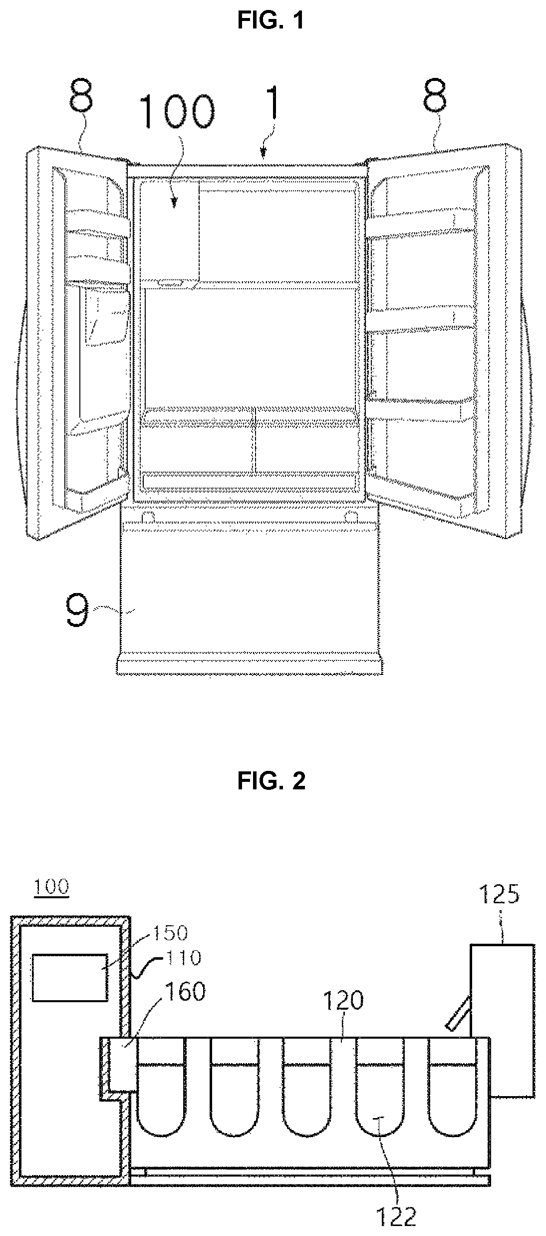 Patent US12305903 — Ice maker, refrigerator and control method of the same — Figure 1