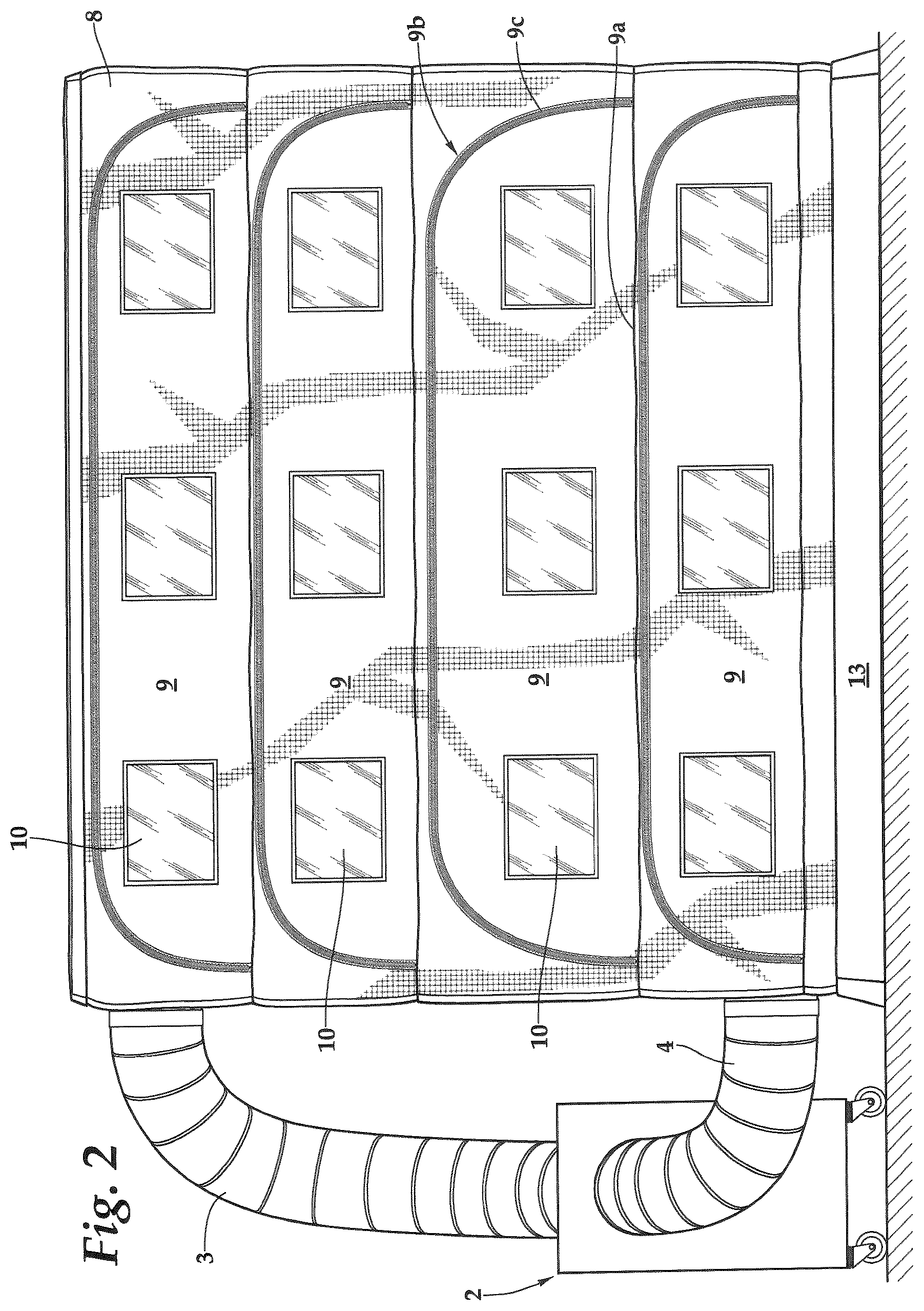 Patent US12305905 Figure 2 – Refrigerated portable room system