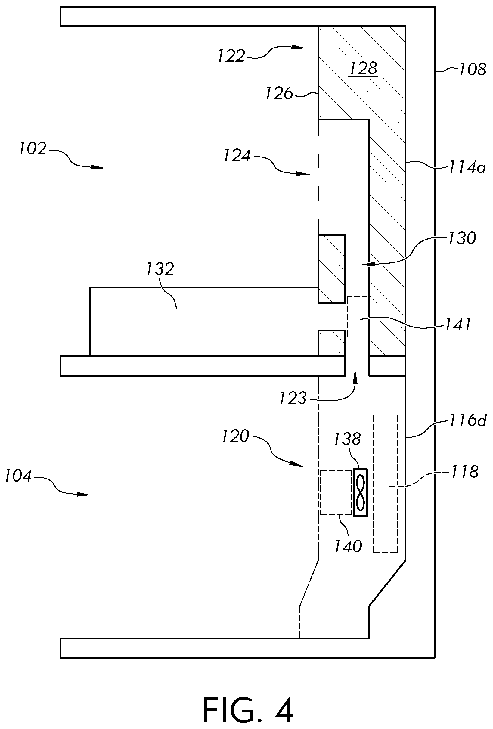 Patent US12305906 Figure 4 – Air cooling assembly for a cooling device