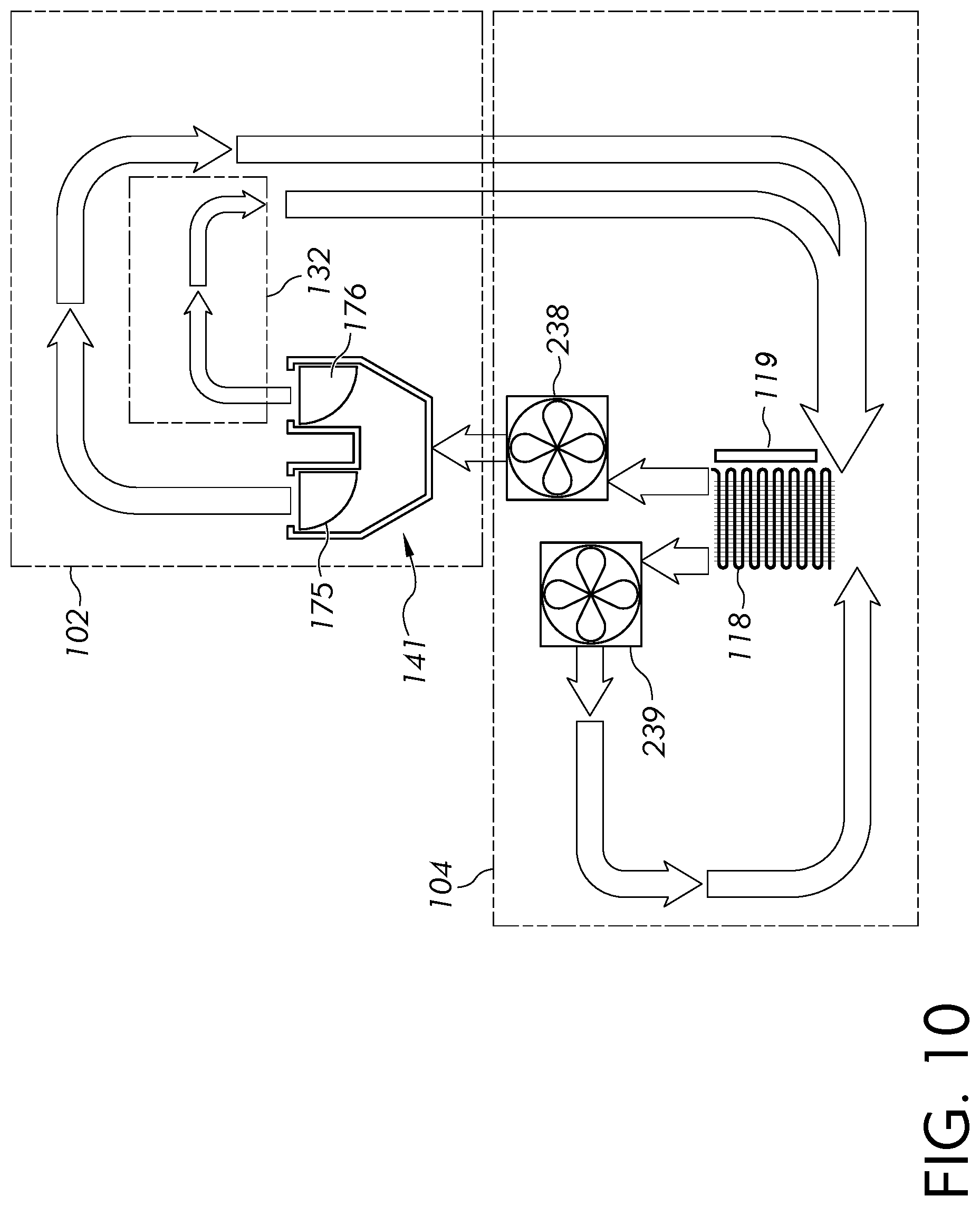 Patent US12305906 Figure 10 – Air cooling assembly for a cooling device