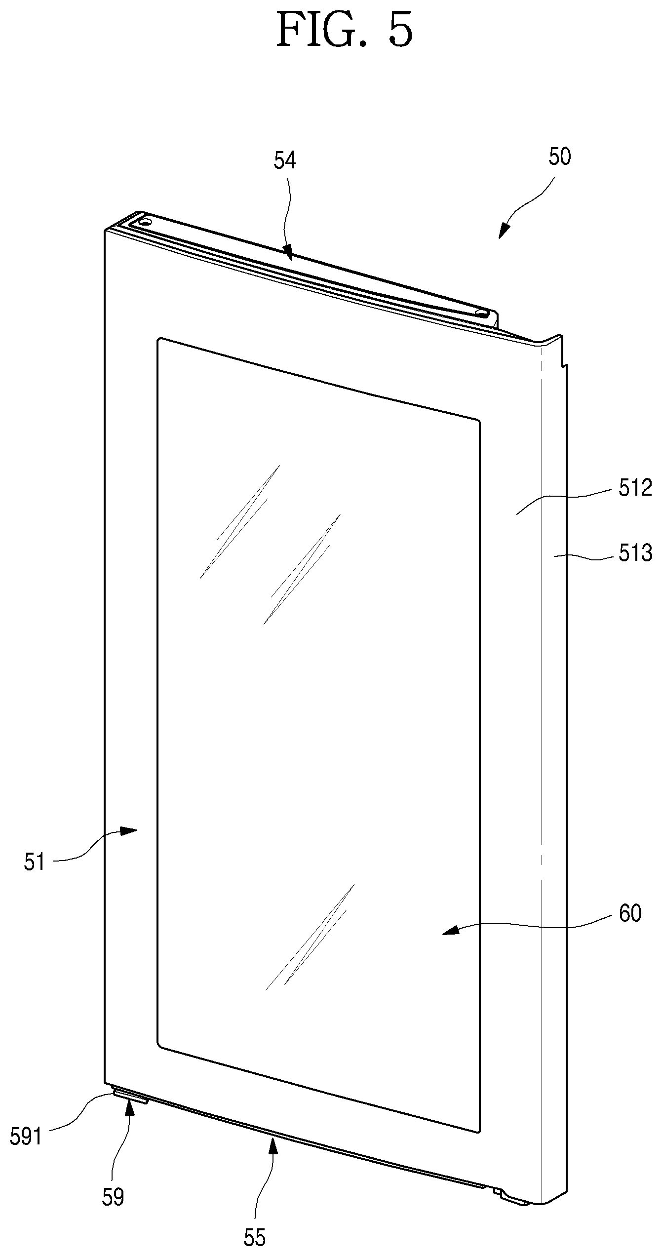 Patent US12305909 Figure 5 – Refrigerator