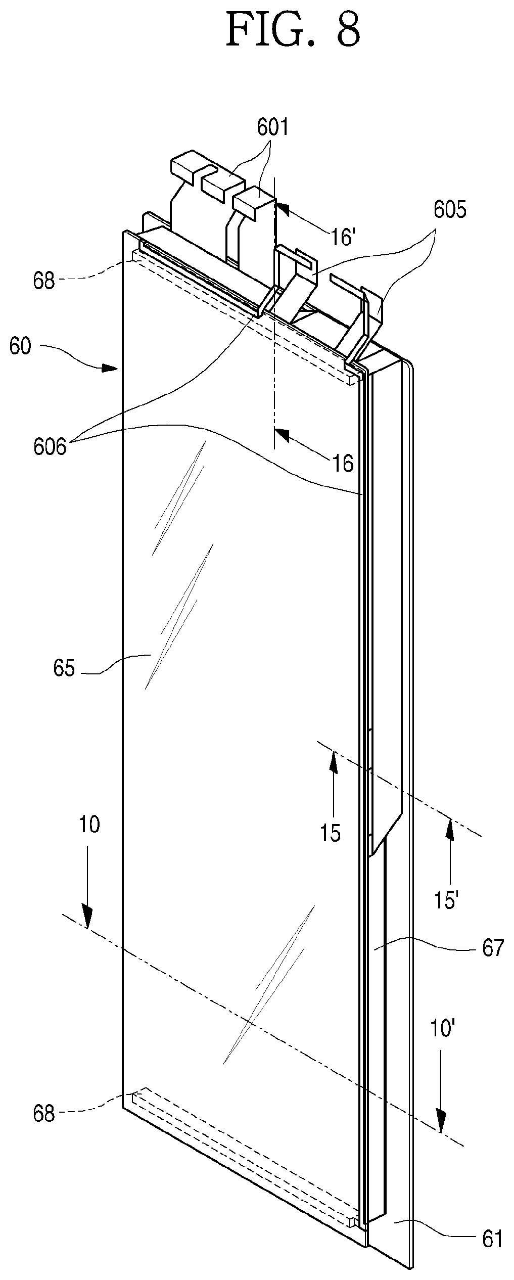 Patent US12305909 Figure 8 – Refrigerator
