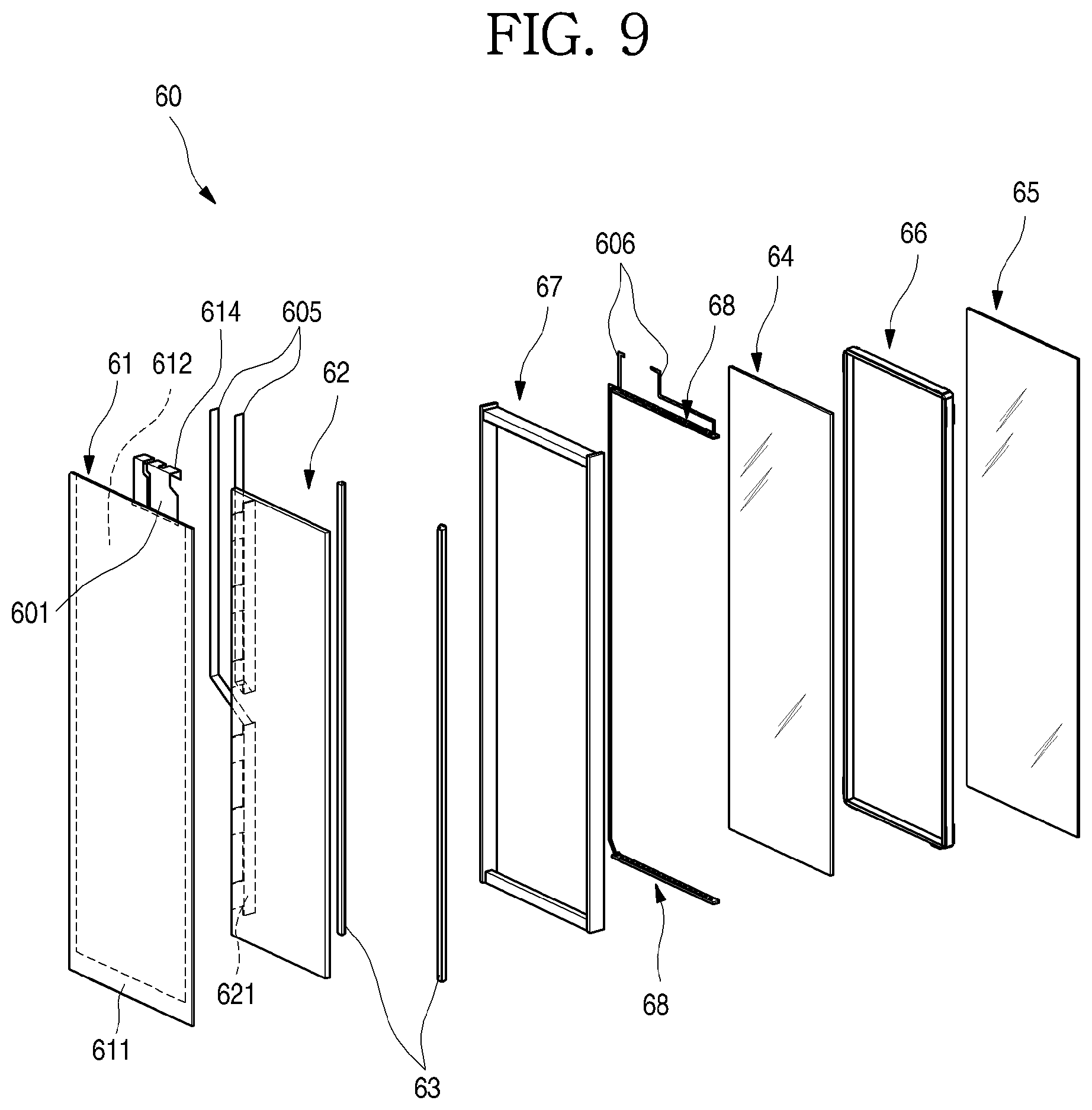 Patent US12305909 Figure 9 – Refrigerator