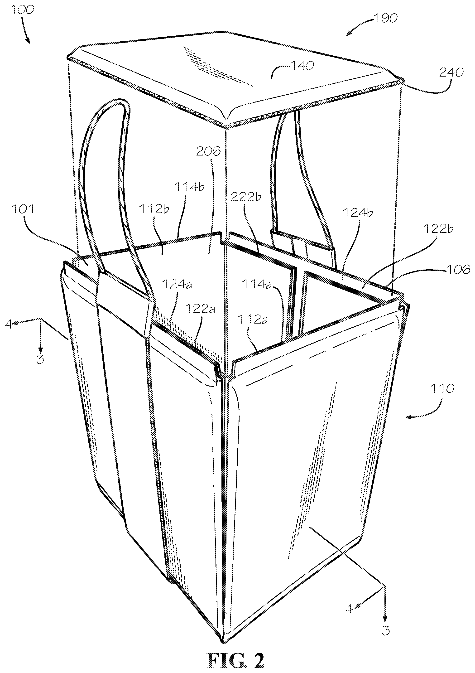 Patent US12305911 Figure 2 – Modular box assembly