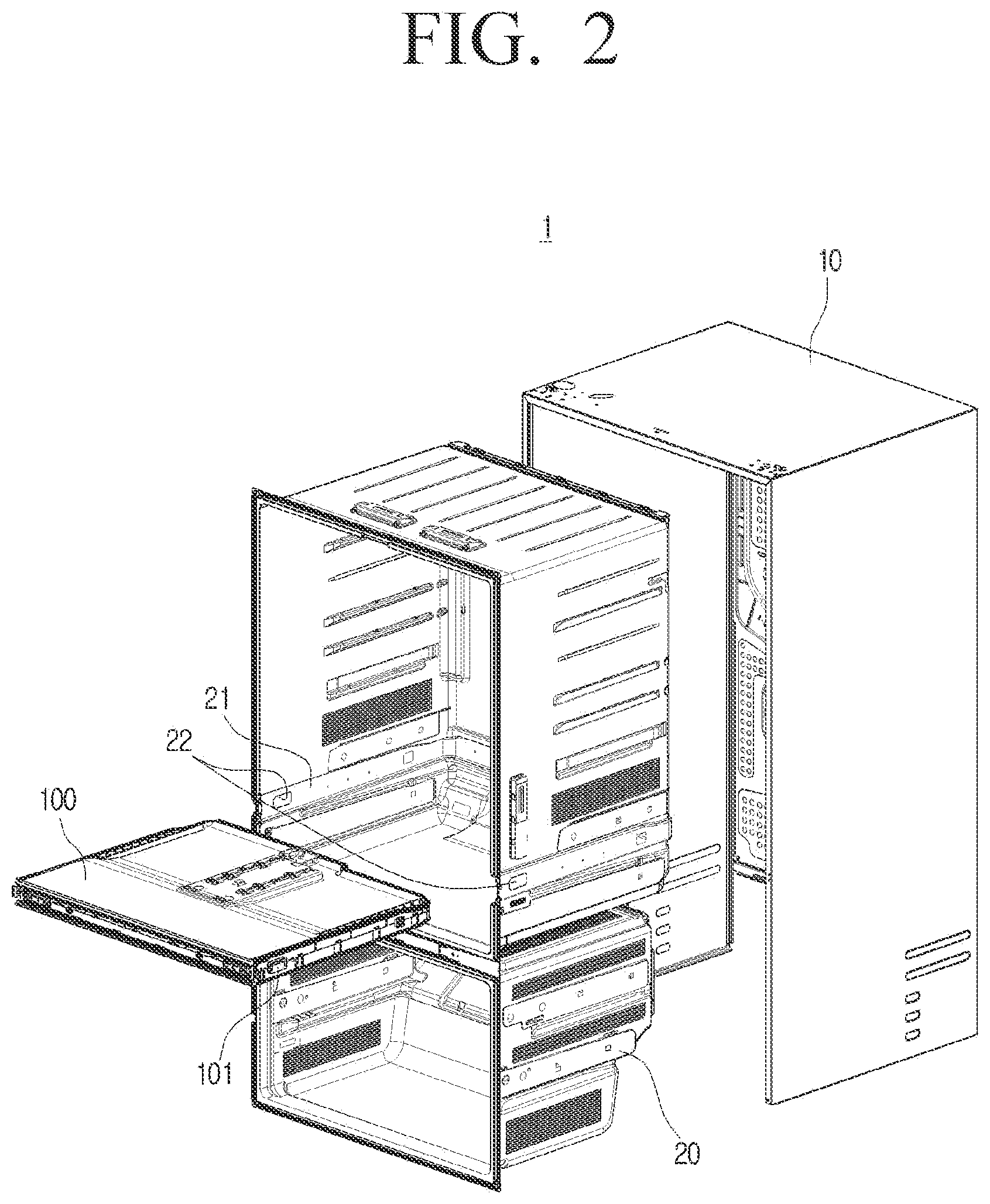 Patent US12305913 Figure 2 – Refrigerator