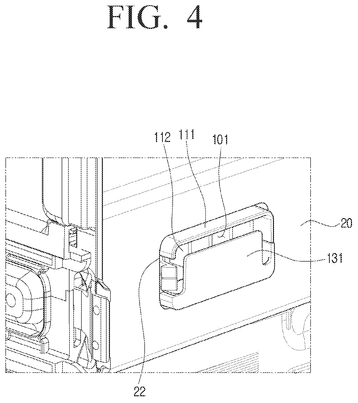 Patent US12305913 Figure 4 – Refrigerator