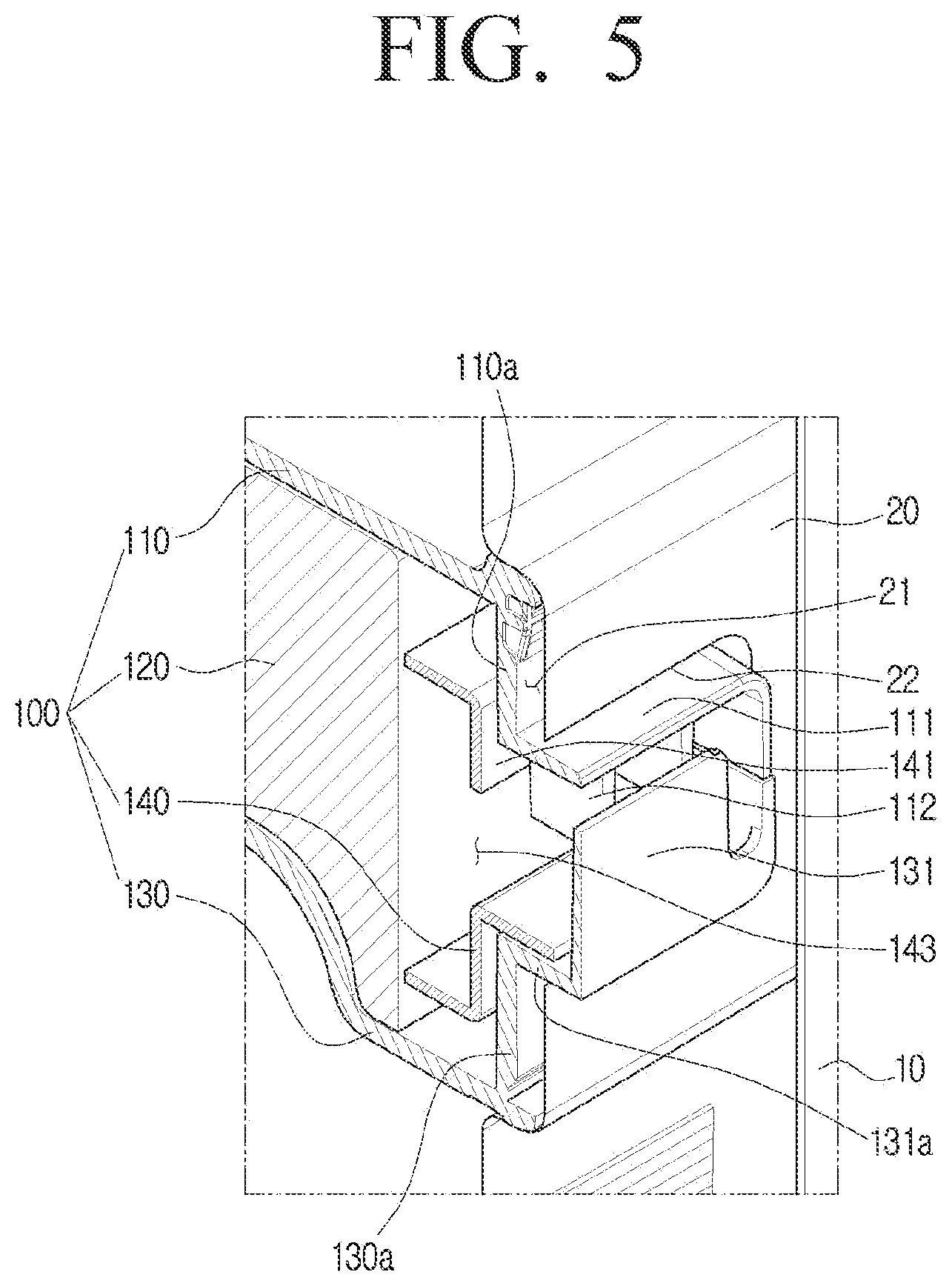 Patent US12305913 Figure 5 – Refrigerator