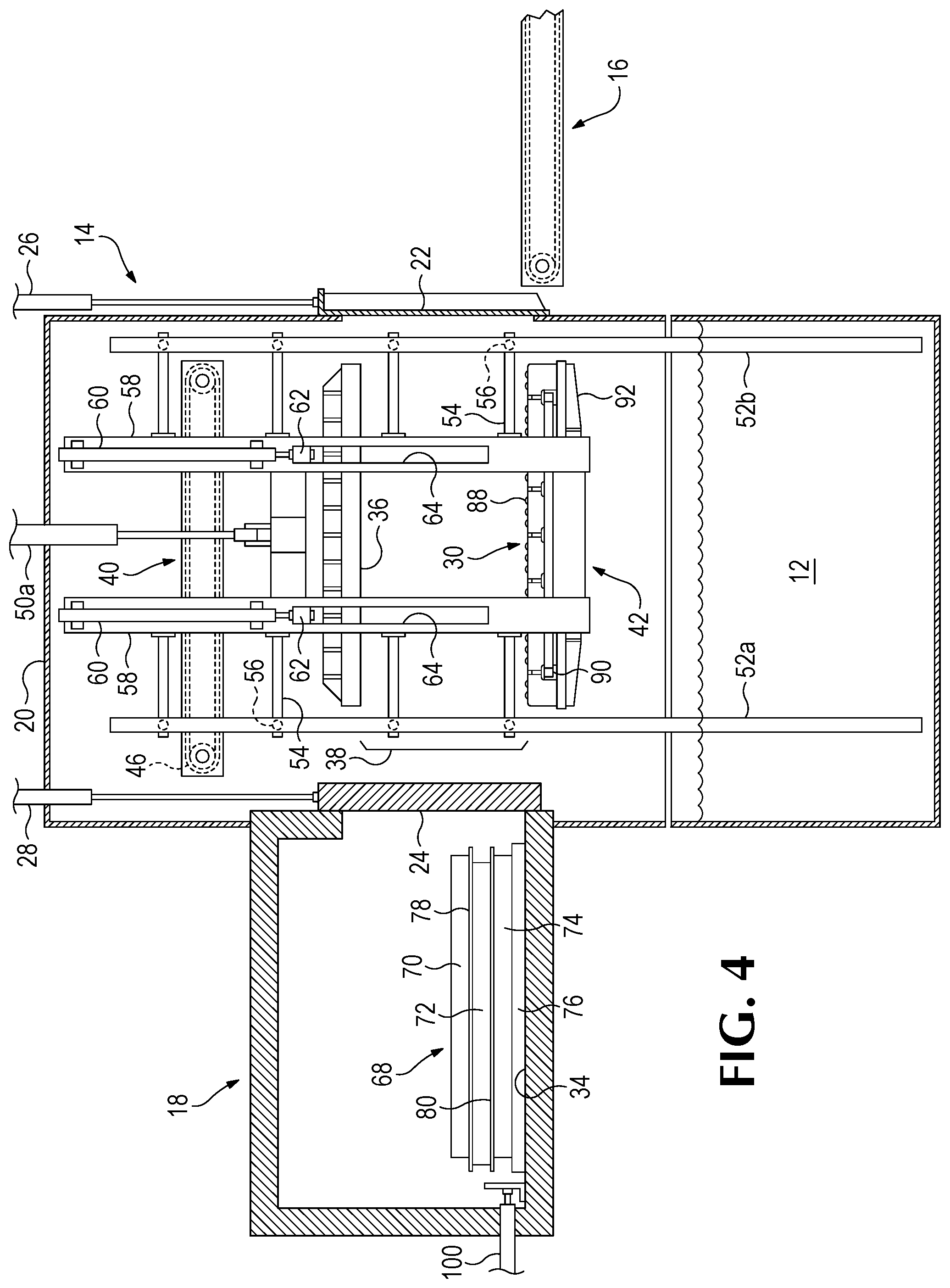 Patent US12305924 Figure 4 – Method and apparatus for hardening mold grids using clamp quenching